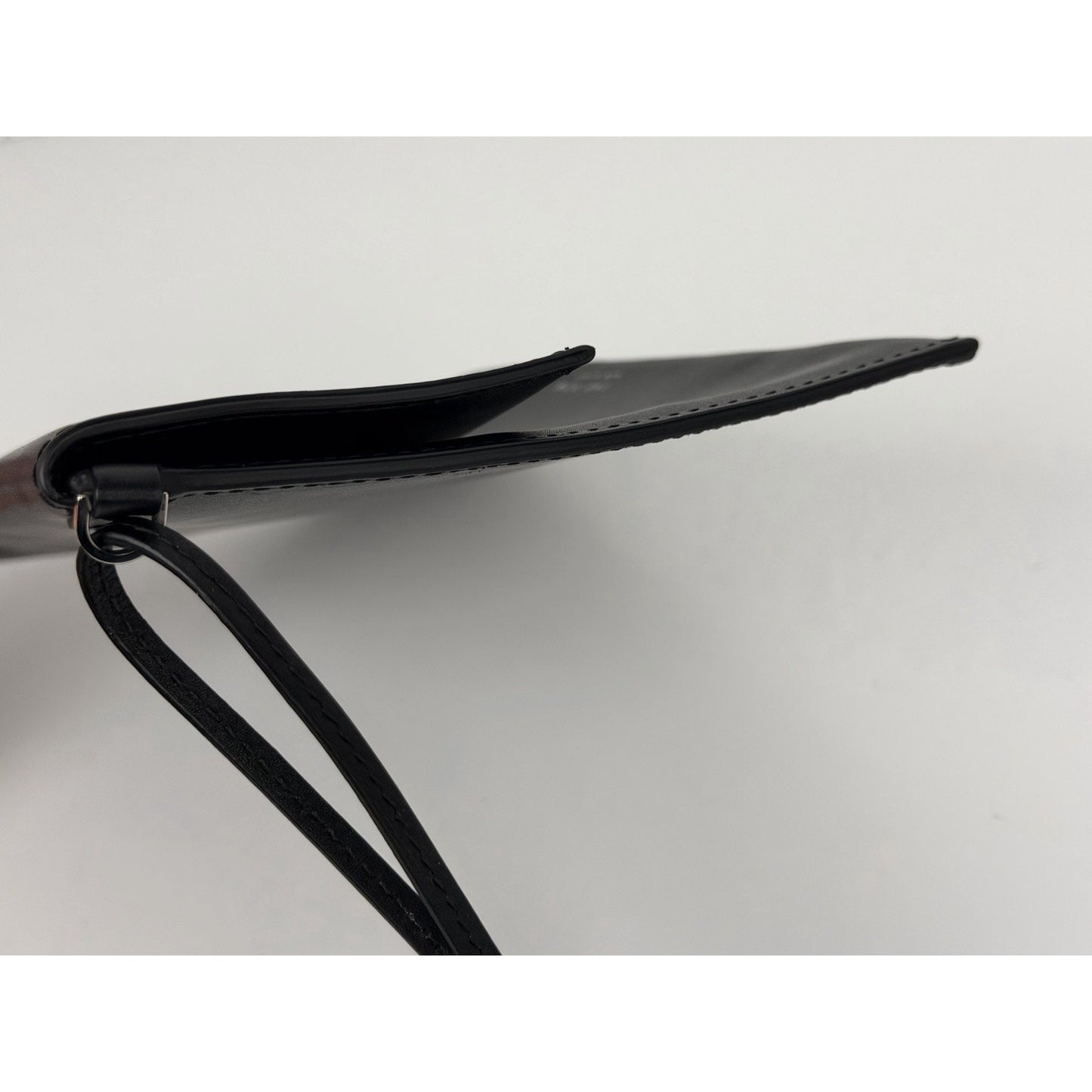 The Row Black Leather Wristlet Women Clutch