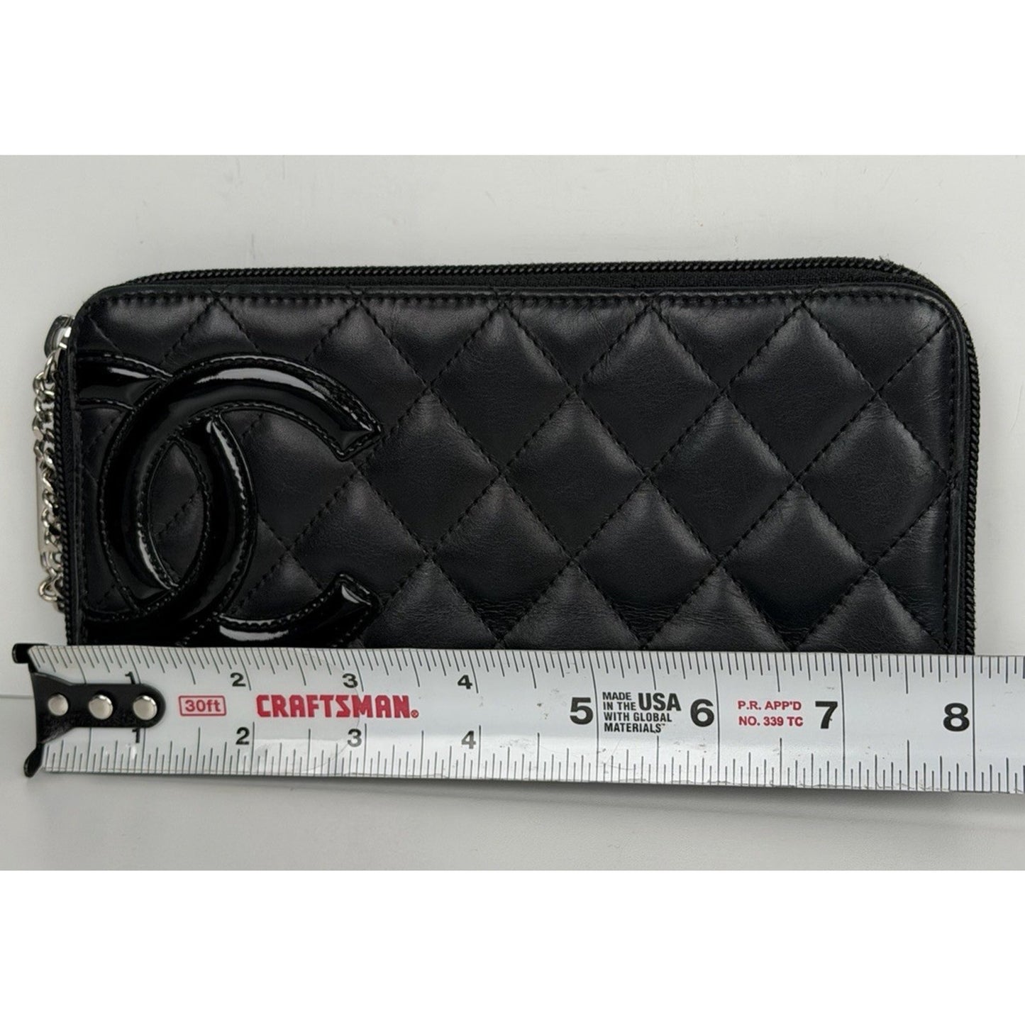 Chanel Cambon Wallet Ligne Quilted Calfskin Leather & Large CC 2009-2010 S15