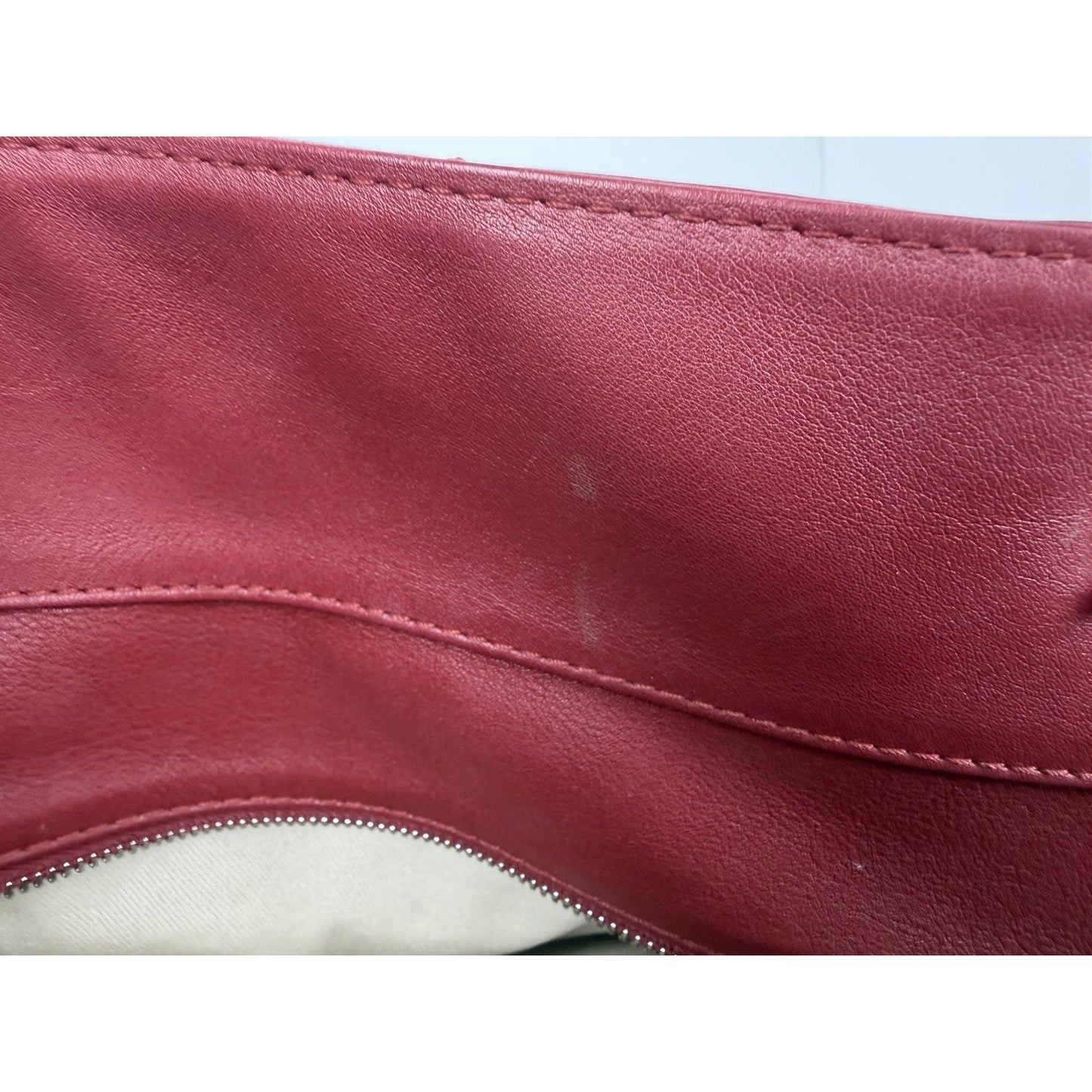 Chanel In The Business Tote Bag Medium in Red Leather Silver Hardware 2011 E-1