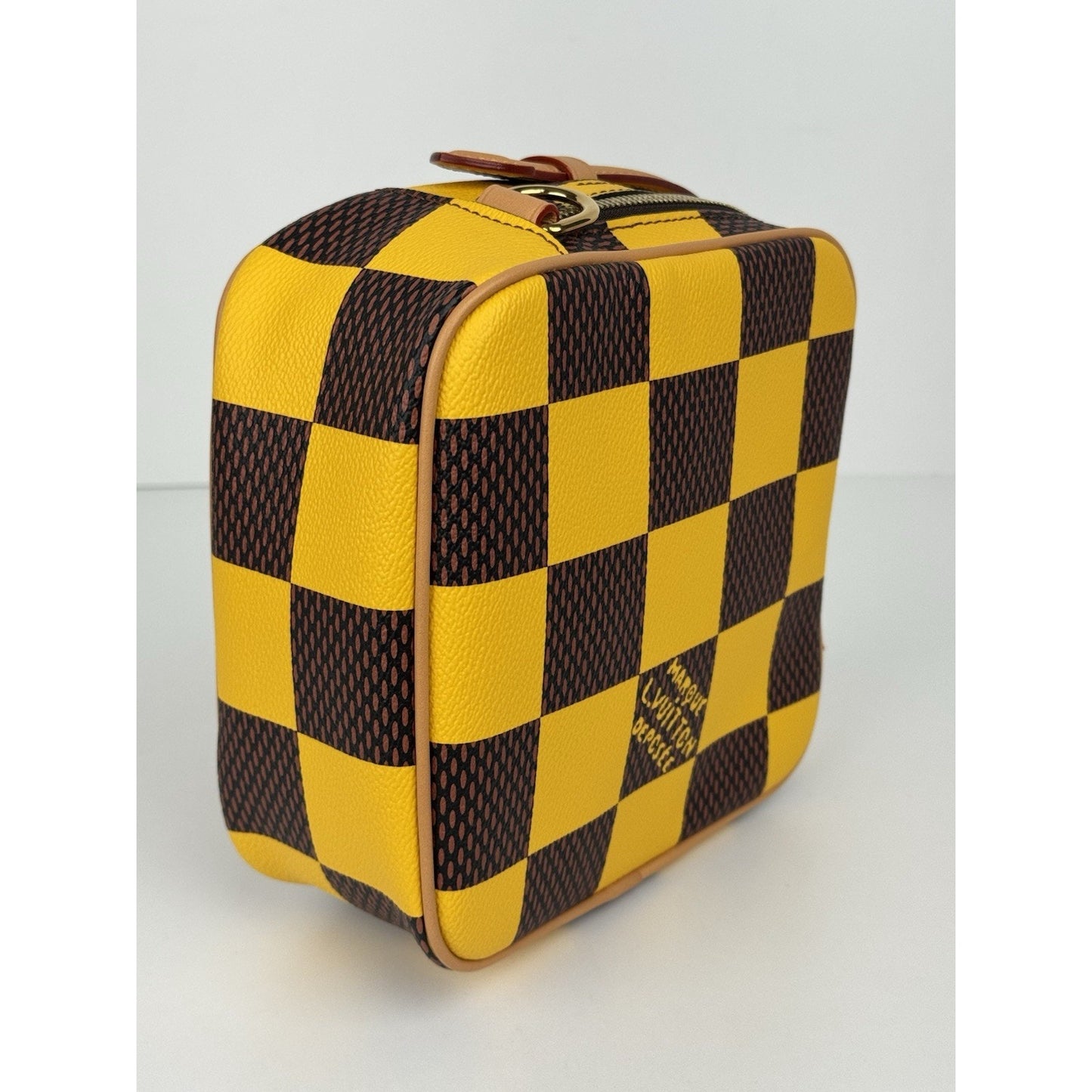Louis Vuitton Damier Pop Chess Messenger Jaune Mat Yellow Bag