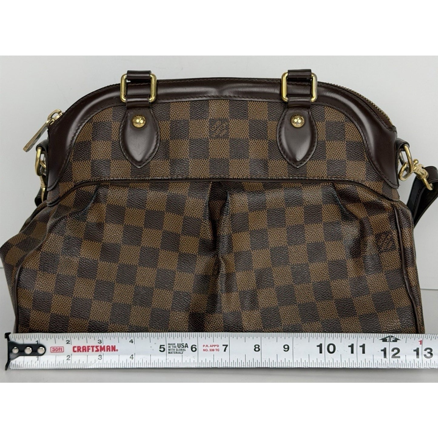 Louis Vuitton Trevi PM Handbag in Damier Ebene Coated Canvas 2014 S12