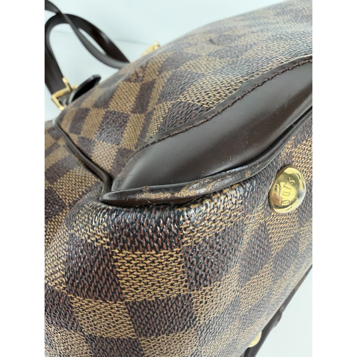 Louis Vuitton Verona MM Damier Ebene Shoulder Bag Brown Coated Canvas 2010 S14