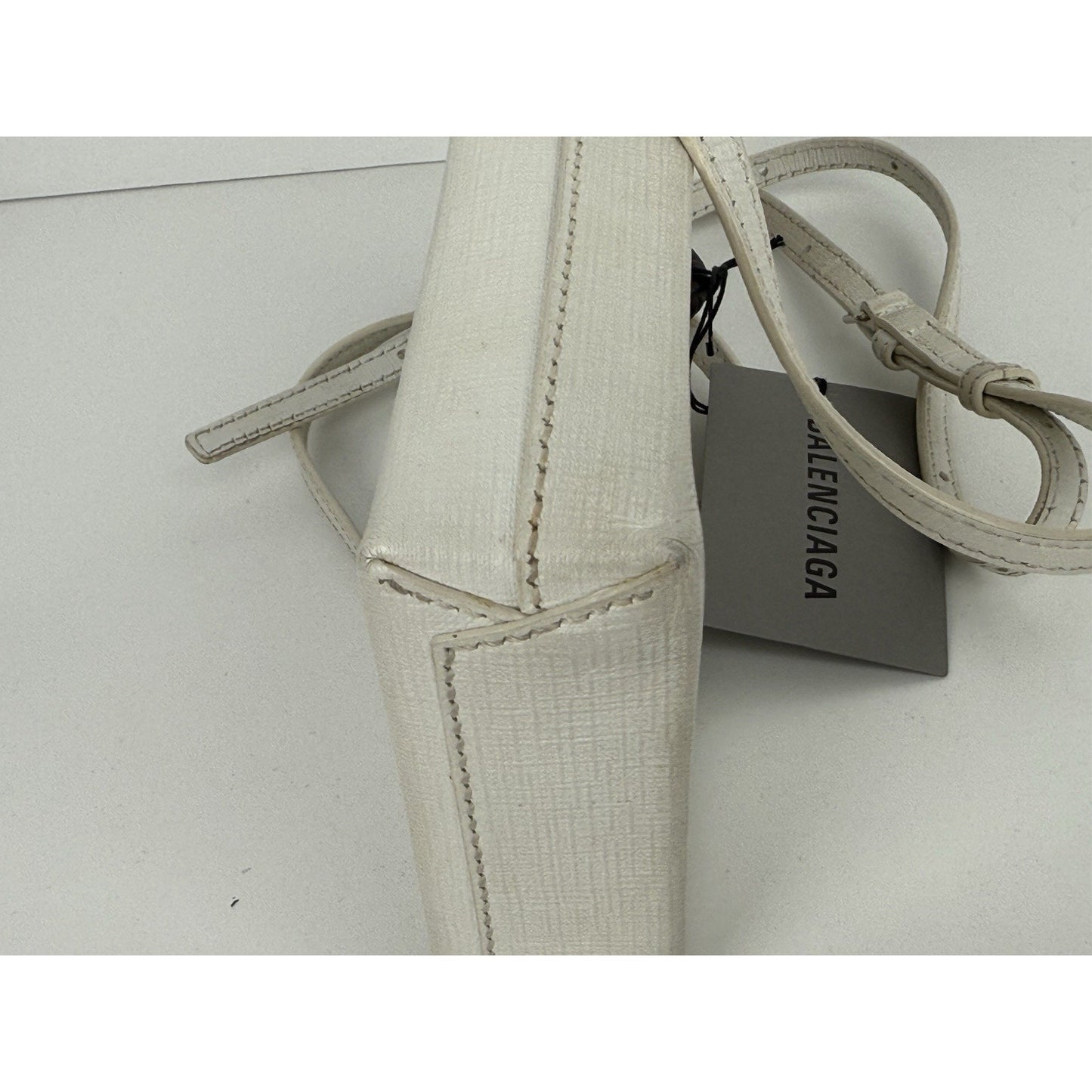 Balenciaga Leather White Phone Women's Shoulder Bag