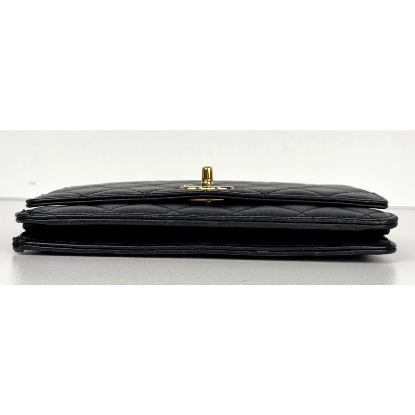 Chanel Trendy CC Wallet Bag on Chain in Black Quilted Lambskin Leather 2019 C3