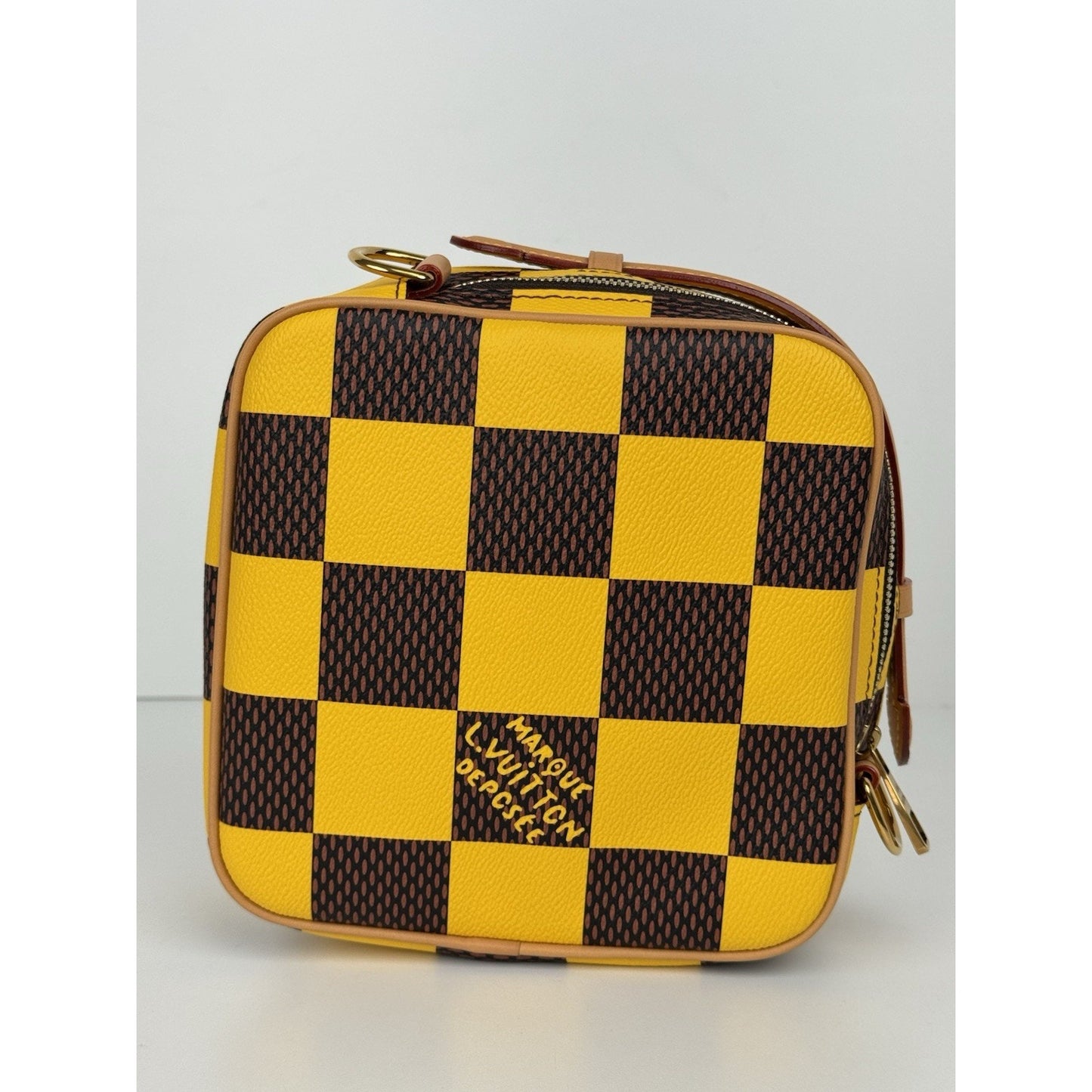 Louis Vuitton Damier Pop Chess Messenger Jaune Mat Yellow Bag
