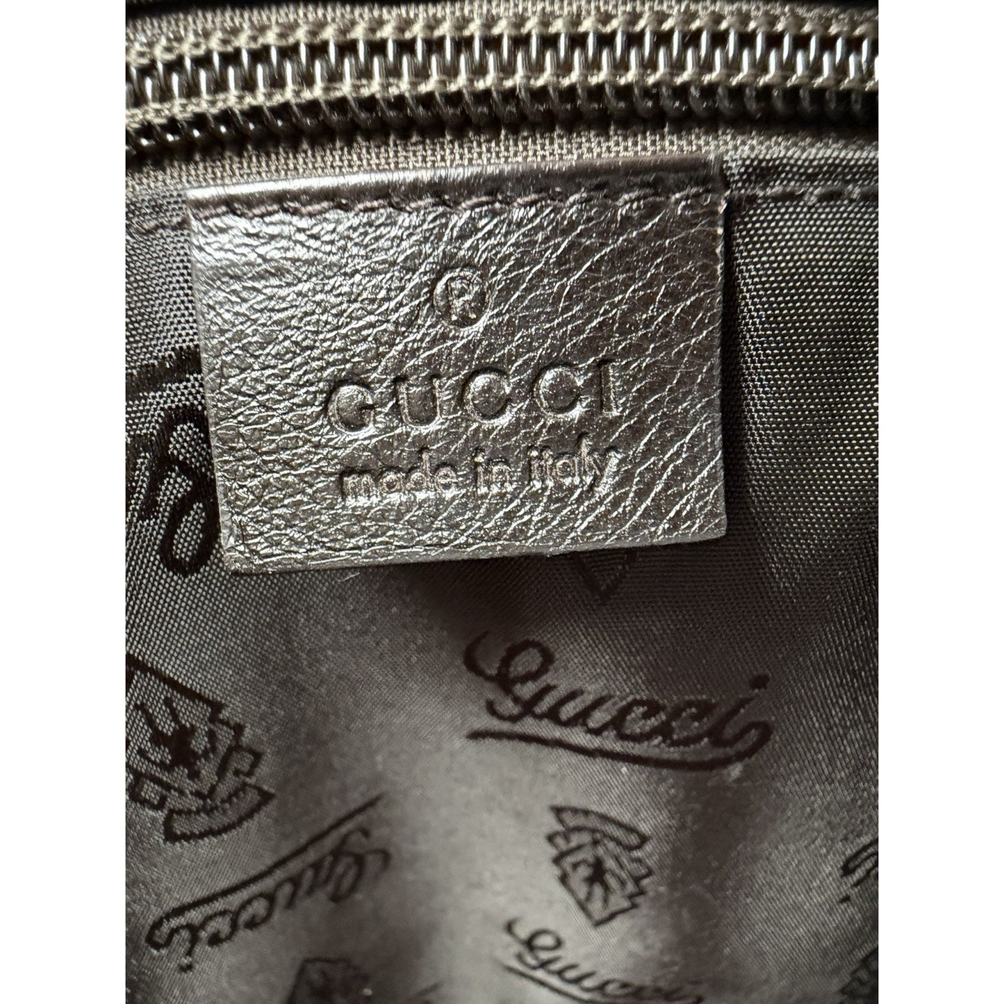 Gucci Guccissima GG Signature Leather Messenger Bag in Brown F2
