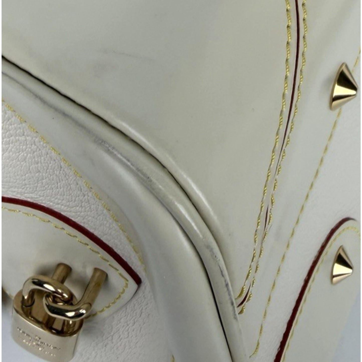 Louis Vuitton Le Radieux Bag in Neutral White Goatskin Leather 2008 S