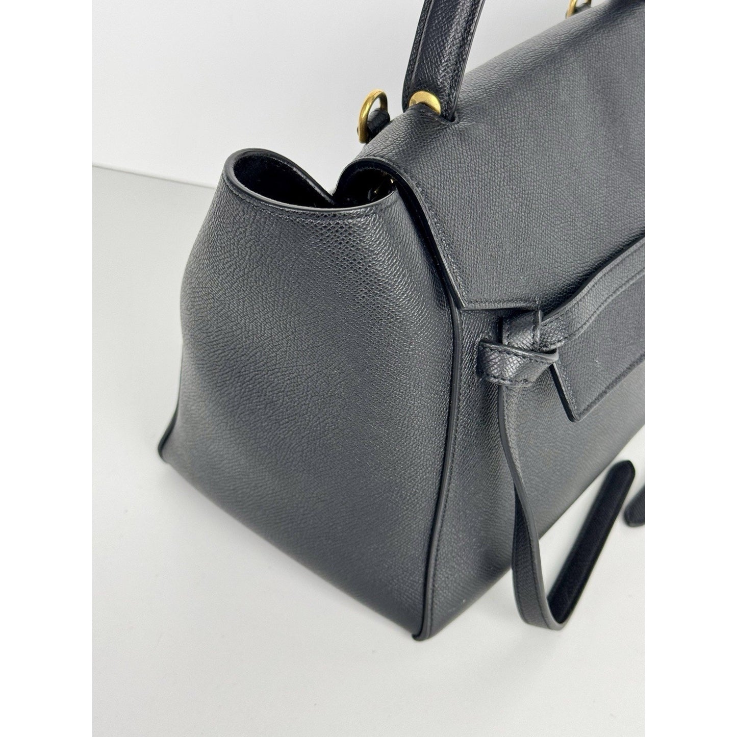 Celine Belt Bag in Black Grained Leather D-6