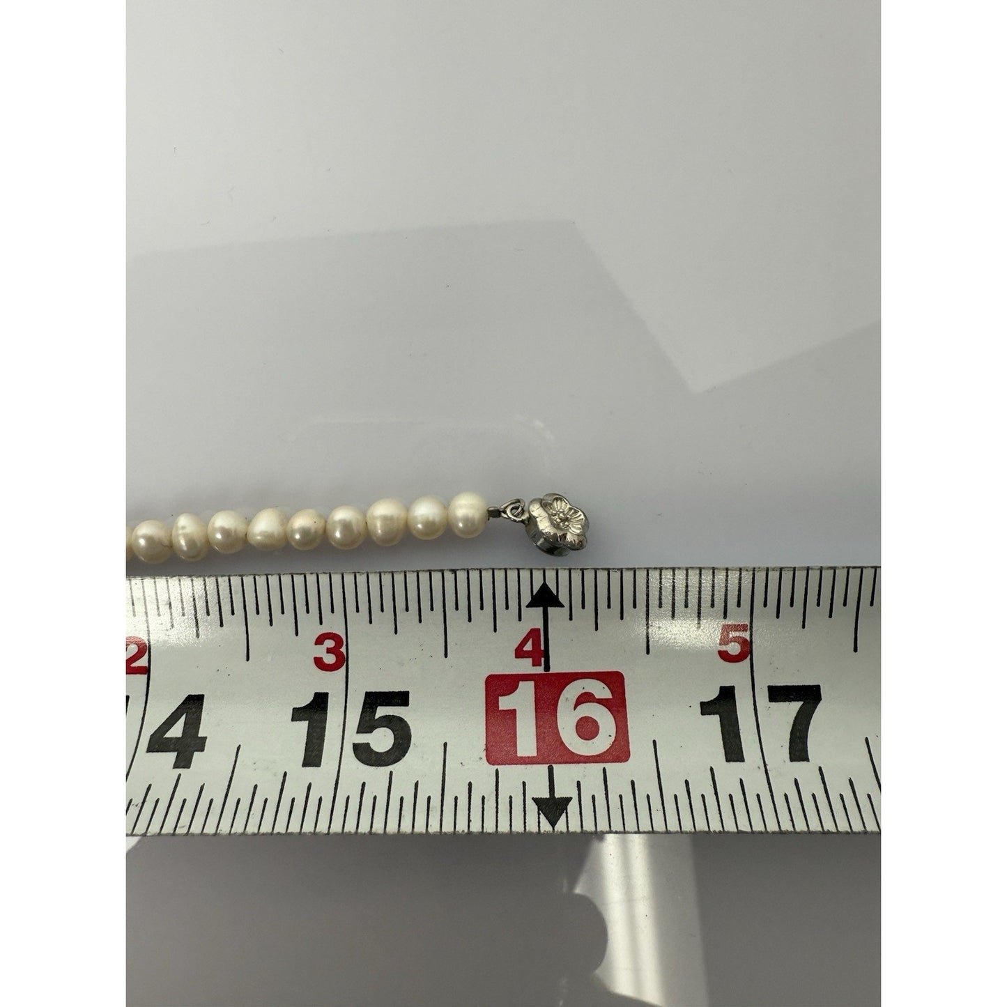 White Pearls with Silver Clasp Necklace