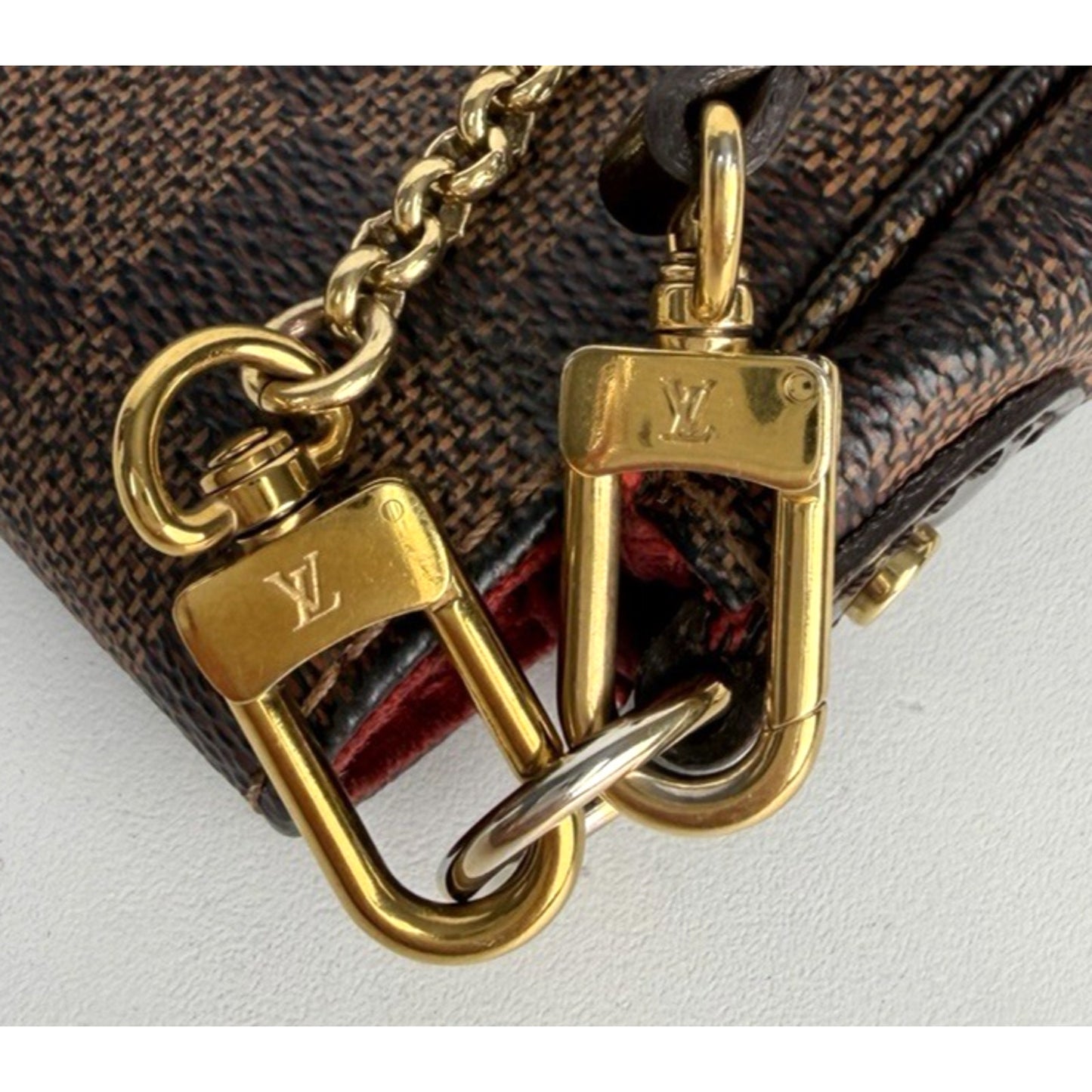 Louis Vuitton Favorite MM Shoulder Bag in Damier Ebene Coated Canvas 2015 S14