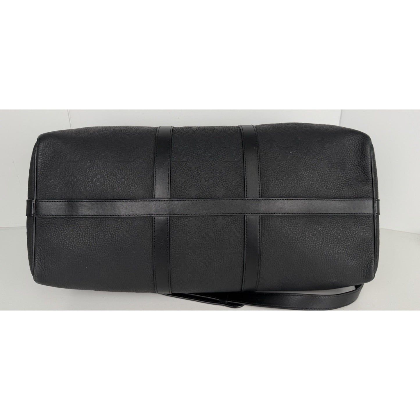 Louis Vuitton Keepall Bandouliere 50 Bag in Black Grained Leather NFC S
