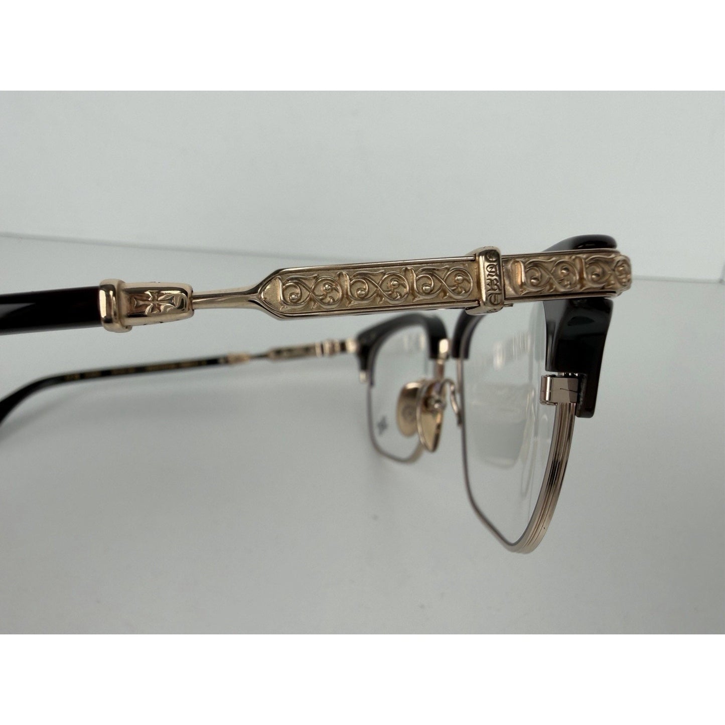 Chrome Hearts Glasses Vertical Smile II Eyeglasses Dark Brown Acetate 54#18 146
