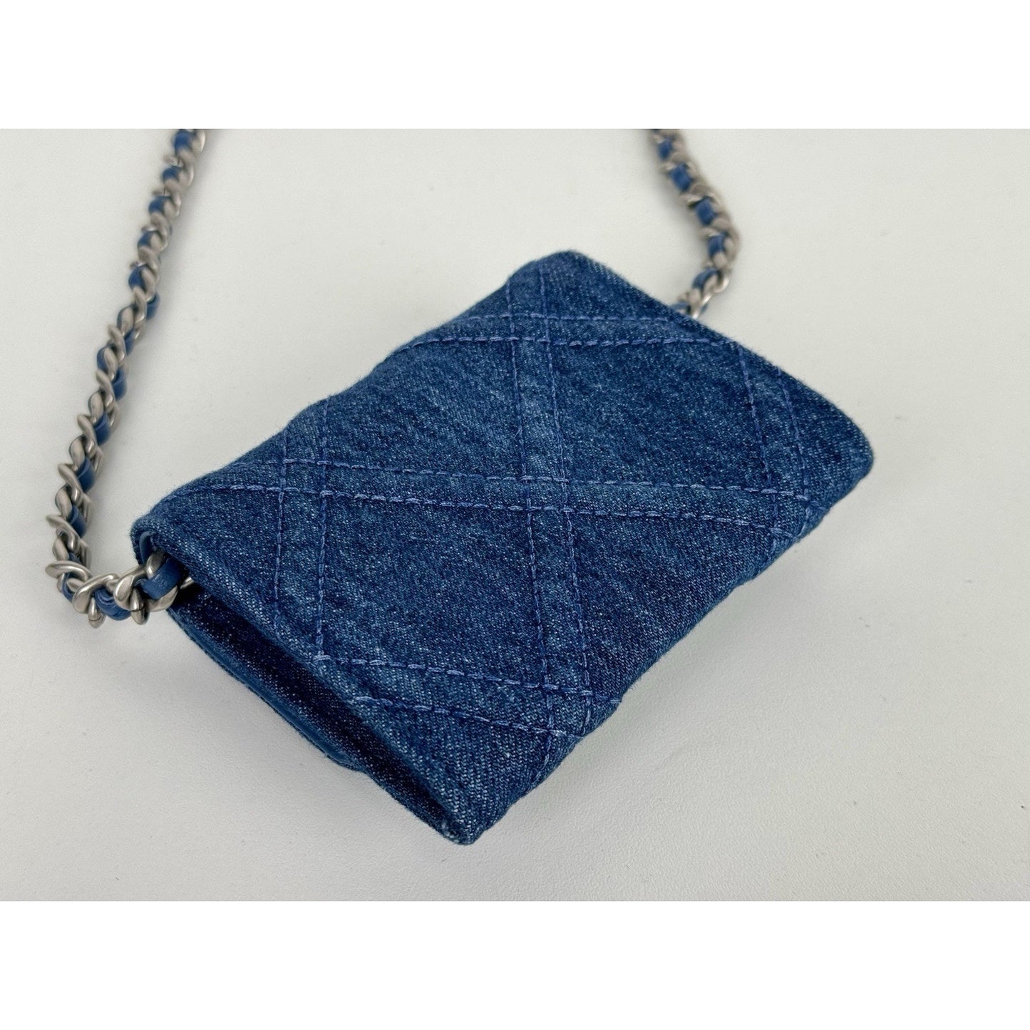 Chanel Denim 19 Wallet on Chain Crossbody Bag (2021)