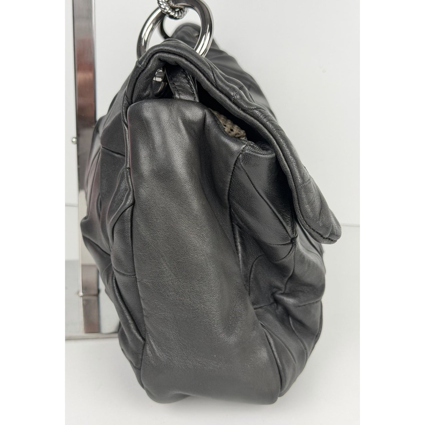 Chanel Quilted Soft Squares Origami Flap Black Shoulder Bag 2008-2009 B3