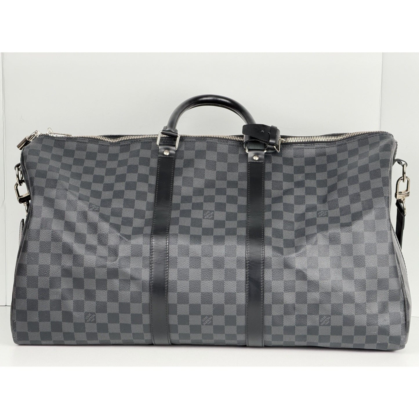Louis Vuitton Keepall 55 Bandouliere Travel Bag in Damier Coated Canvas 2017 S