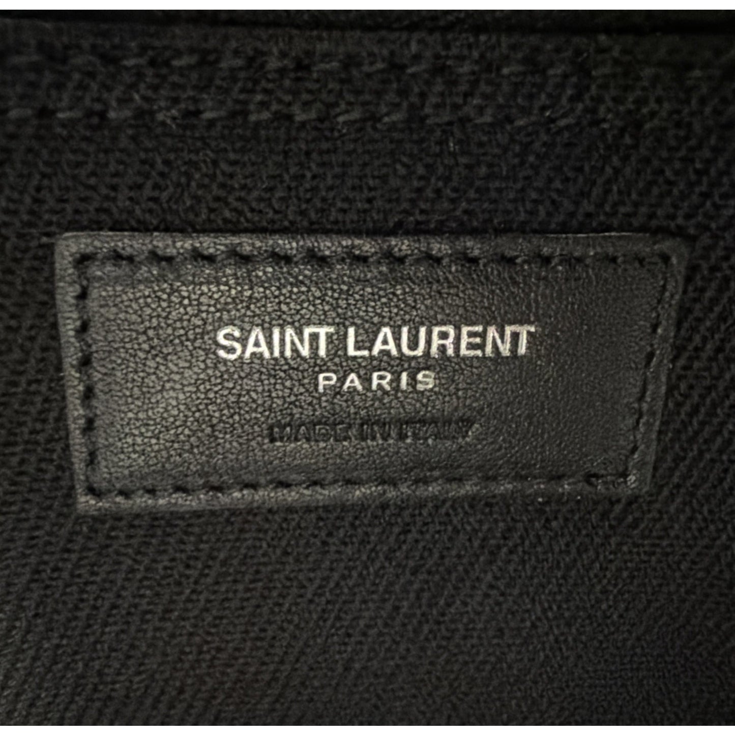 Saint Laurent Signature Rive Gauche Tote Bag Vertical in Black Canvas E-6
