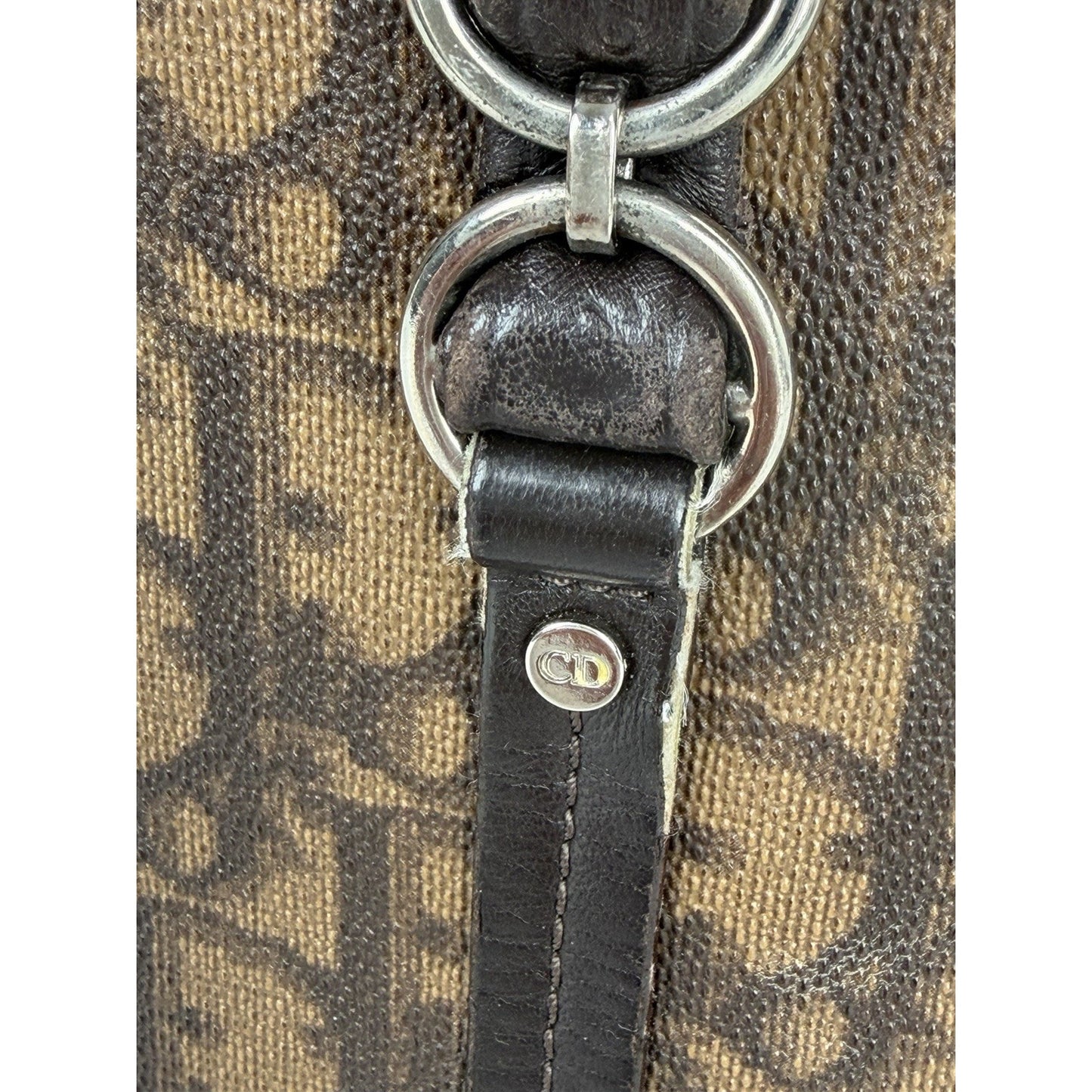 Christian Dior by John Galliano Romantique Trotter Bag in Brown Canvas 2006 S