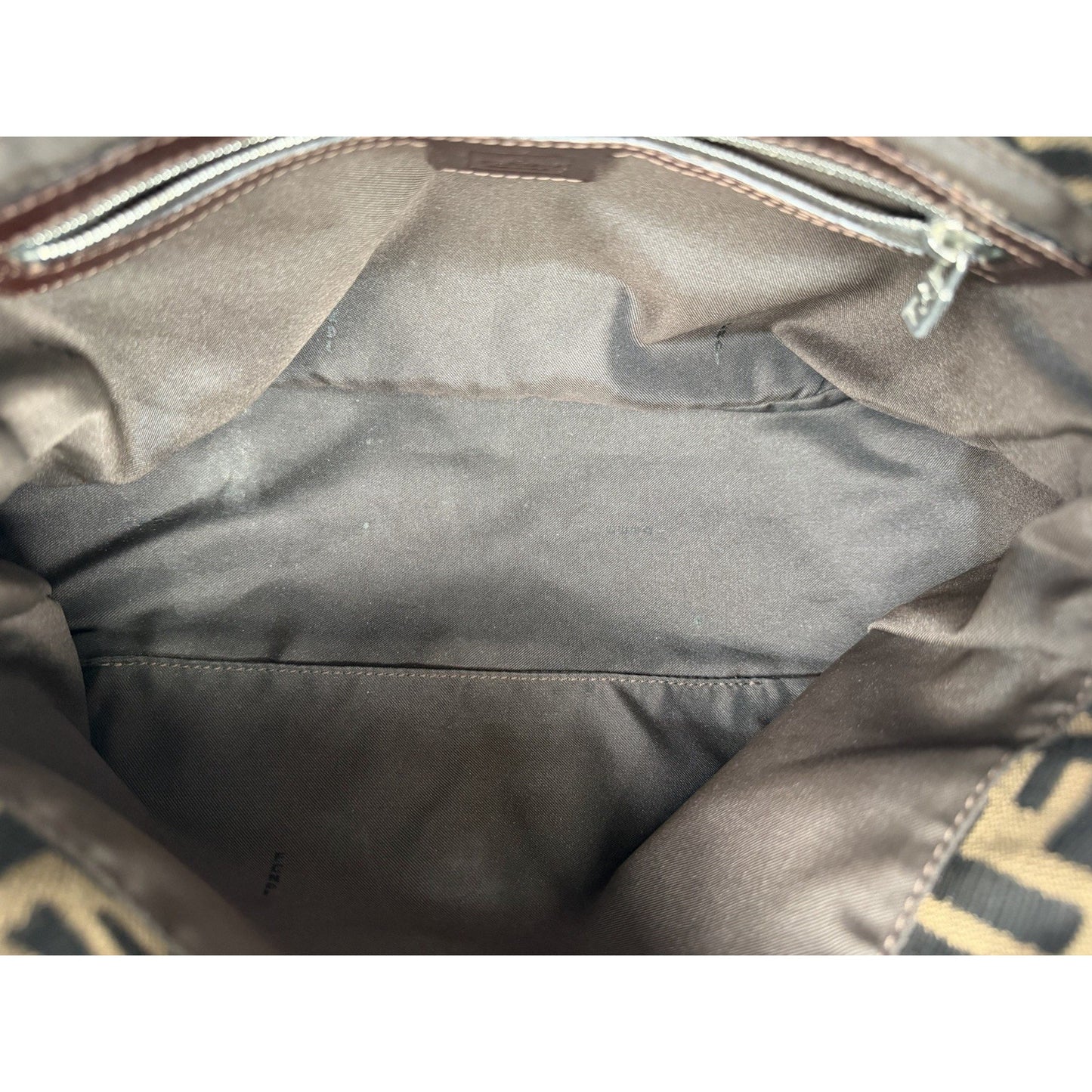 Fendi Zucca Mama Baguette Tobacco Medium Shoulder Bag in Brown Canvas E1