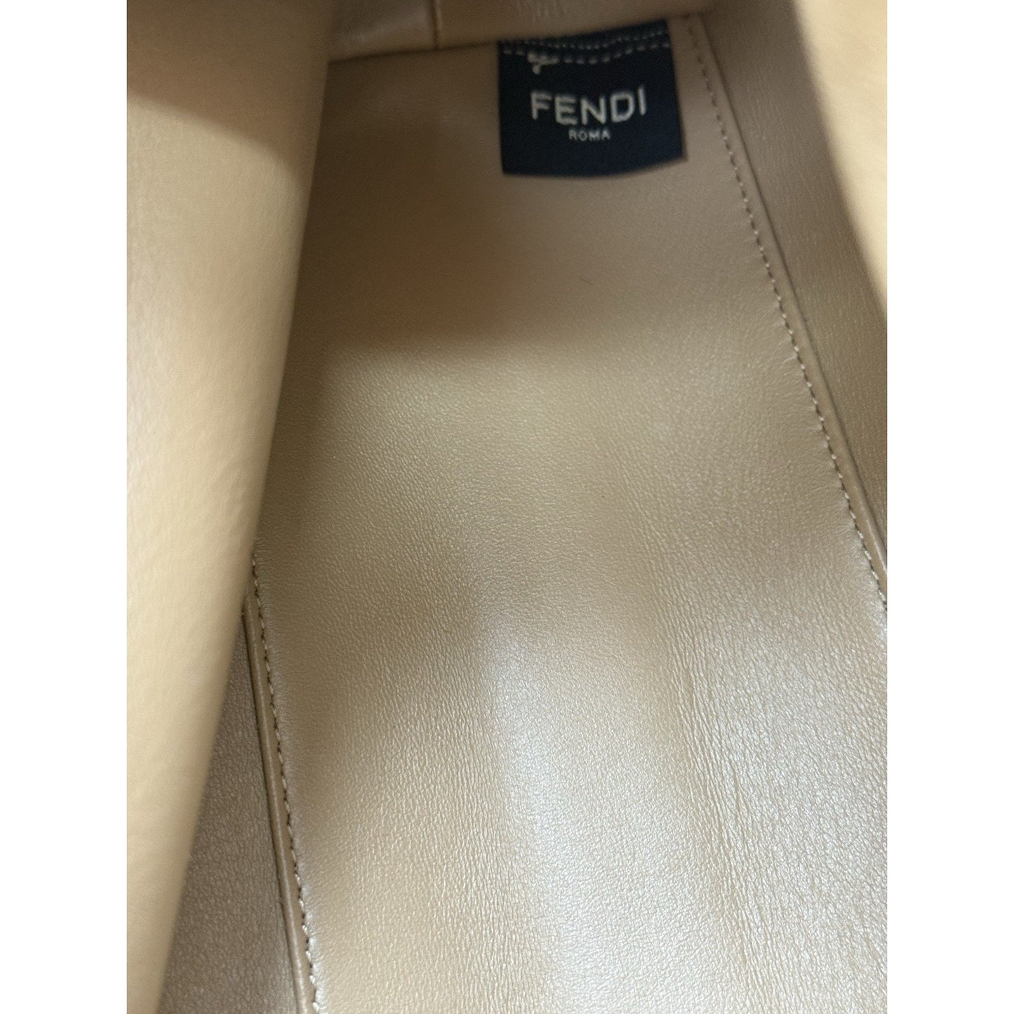 Fendi First Bag FF Karligraphy Brown Flannel Wool