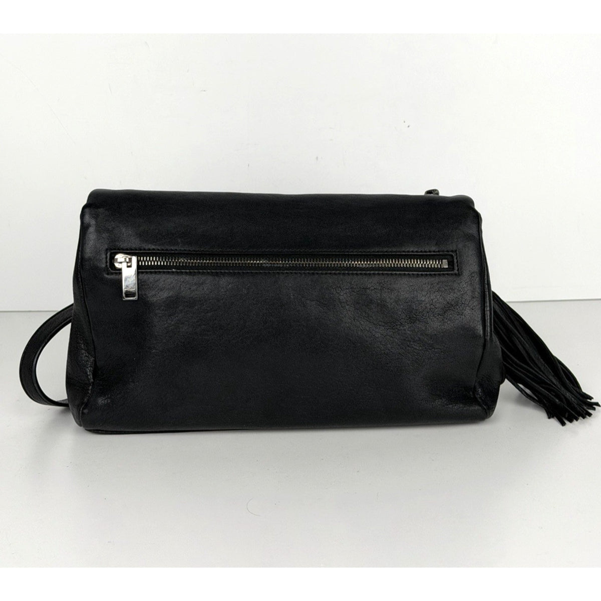 Saint Laurent West Hollywood Medium Chain Crossbody Bag In Black Leather S-10