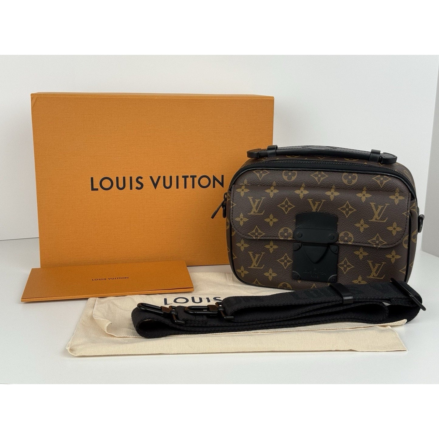 Louis Vuitton S Lock Monogram Macassar Canvas Crossbody Bag