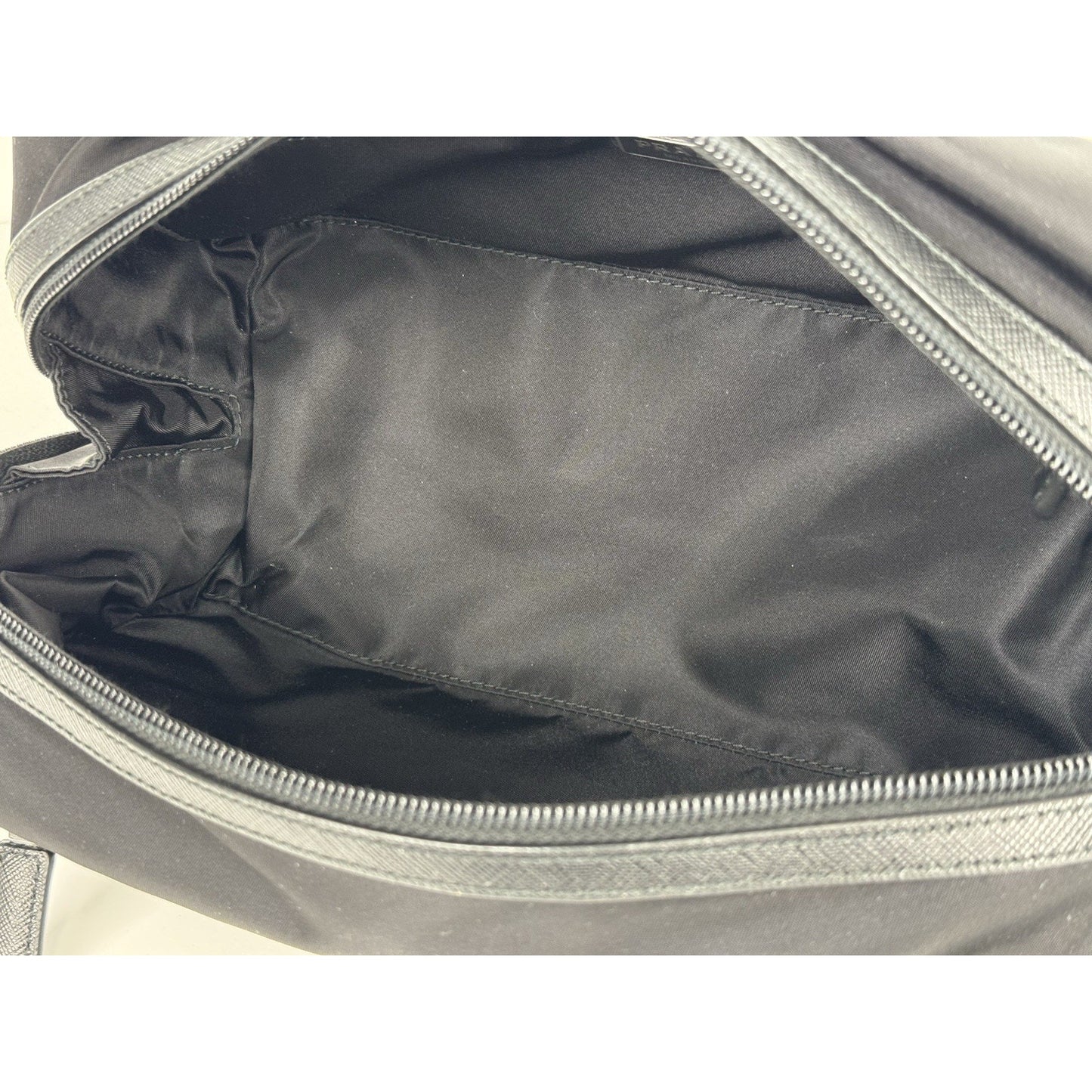 Prada Re Nylon and Saffiano Leather Travel Pouch E-2