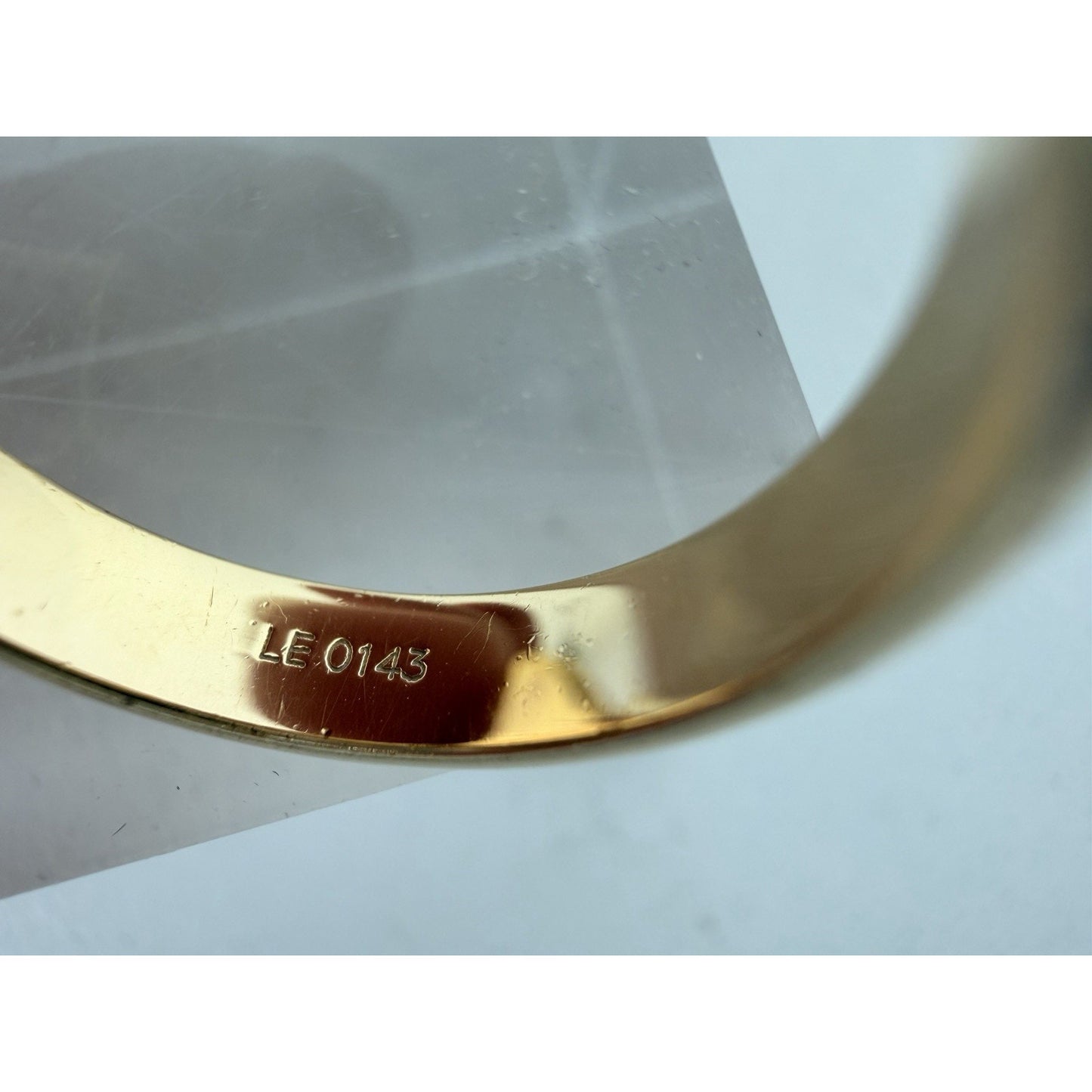 Louis Vuitton Love Letters Flower Ring in Gold-Tone Metal Size 6.25