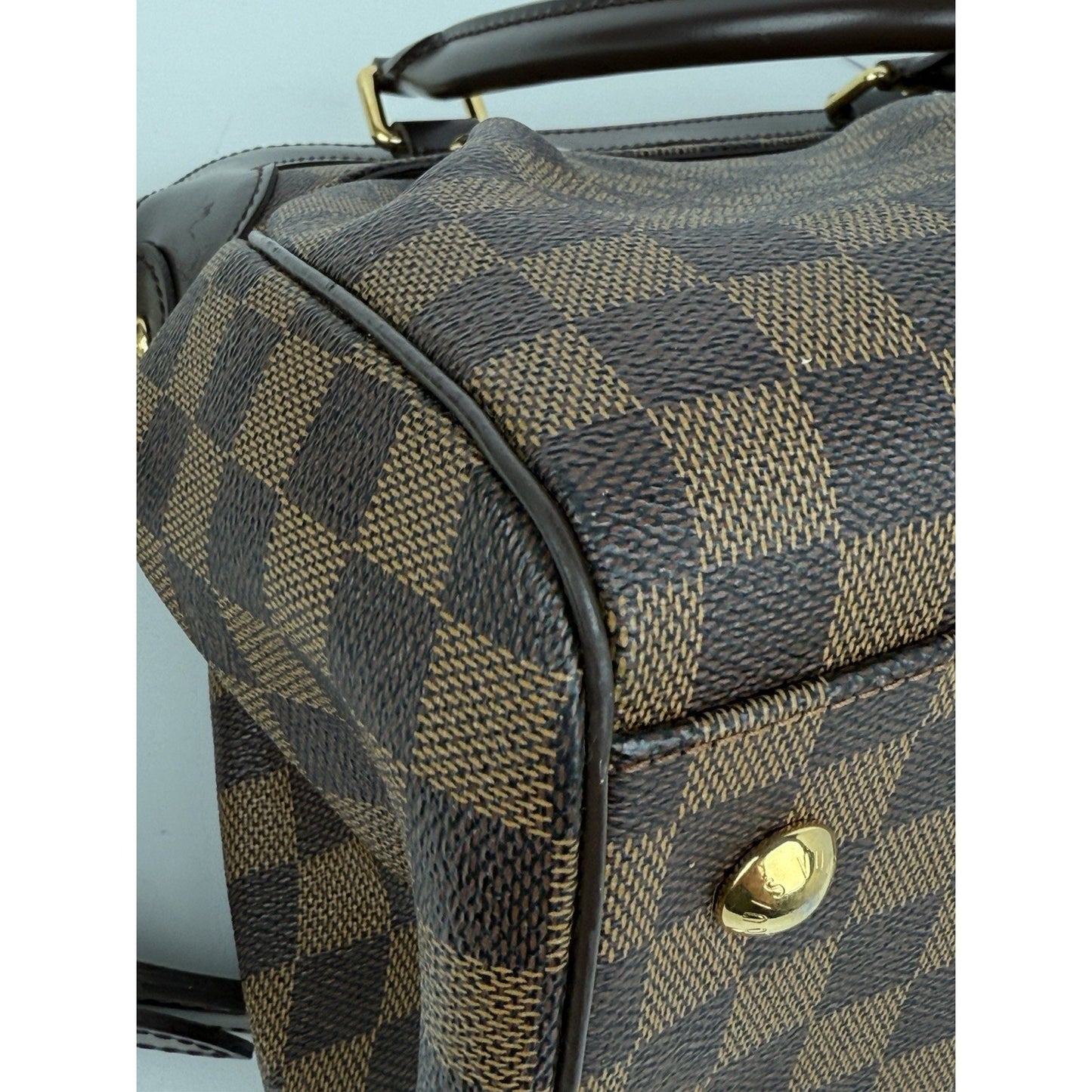 Louis Vuitton Trevi Shoulder Bag PM Brown Canvas Damier Ebene