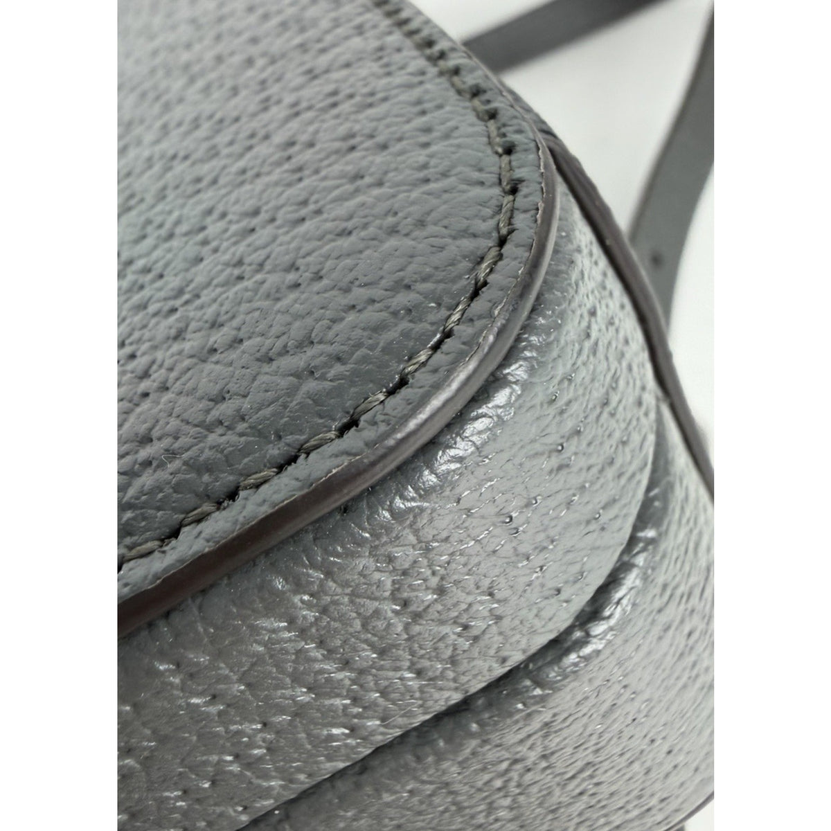 Gucci GG Supreme Interlocking G Shoulder Bag Grey Canvas&Black Leather Trim S17