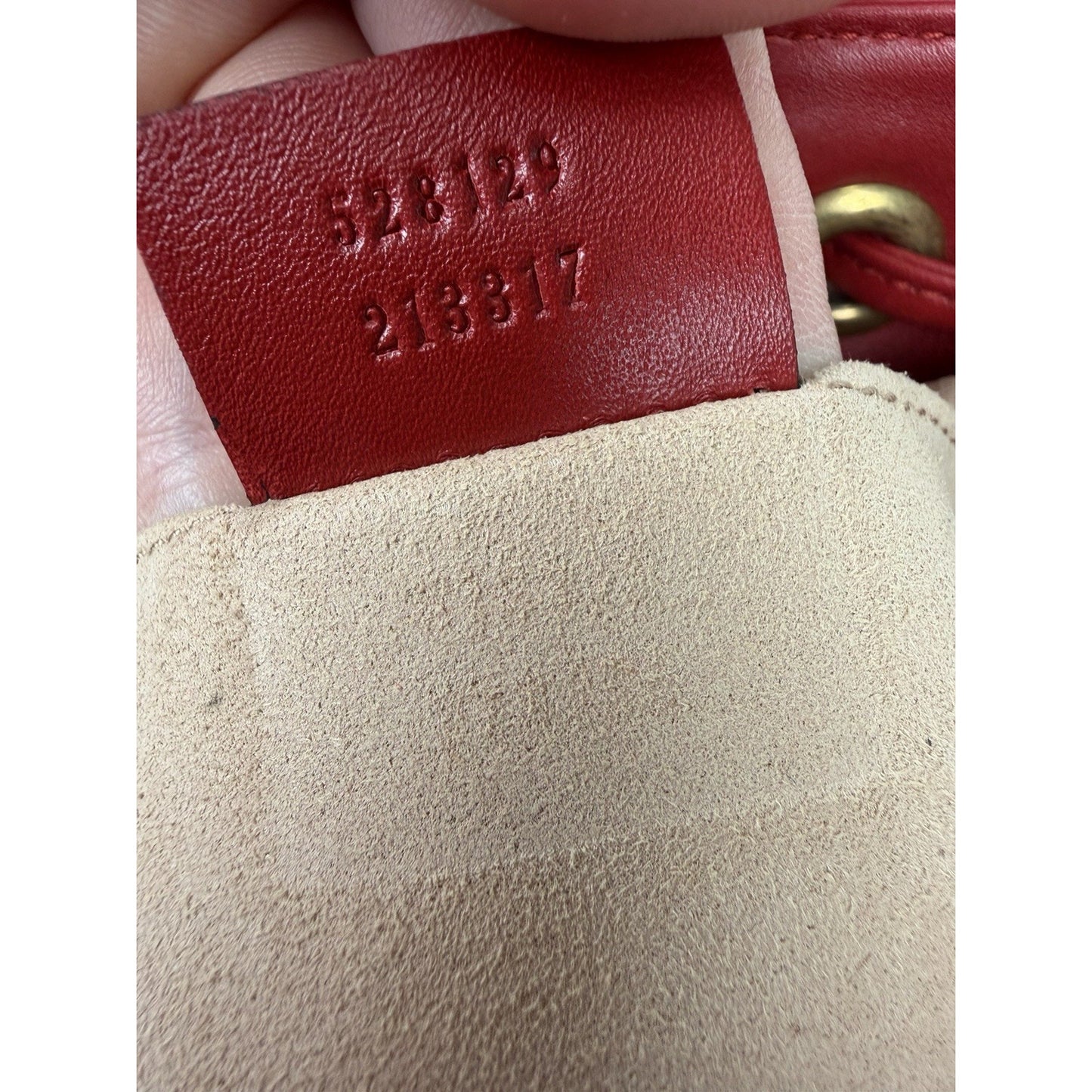 Gucci Marmont Drawstring Mini Backpack Matelasse Leather Red