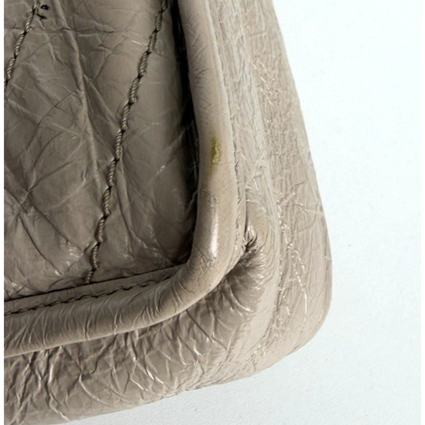 Saint Laurent Signature Niki Bag Small Light Taupe Crinkled Calfskin Leather S09