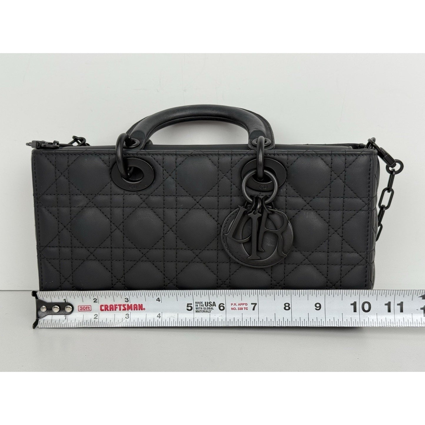 DIOR Medium Lady D-Joy Matte Black Shoulder Bag