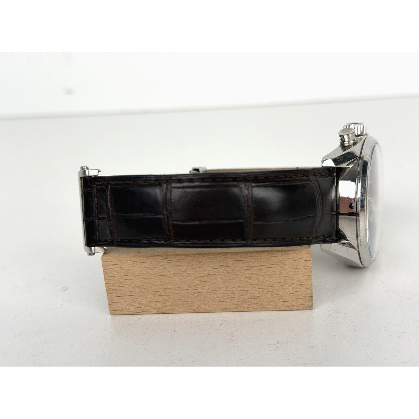TAG Heuer Carrera Chronograph Automatic Watch with Gray Dial and Leather Strap