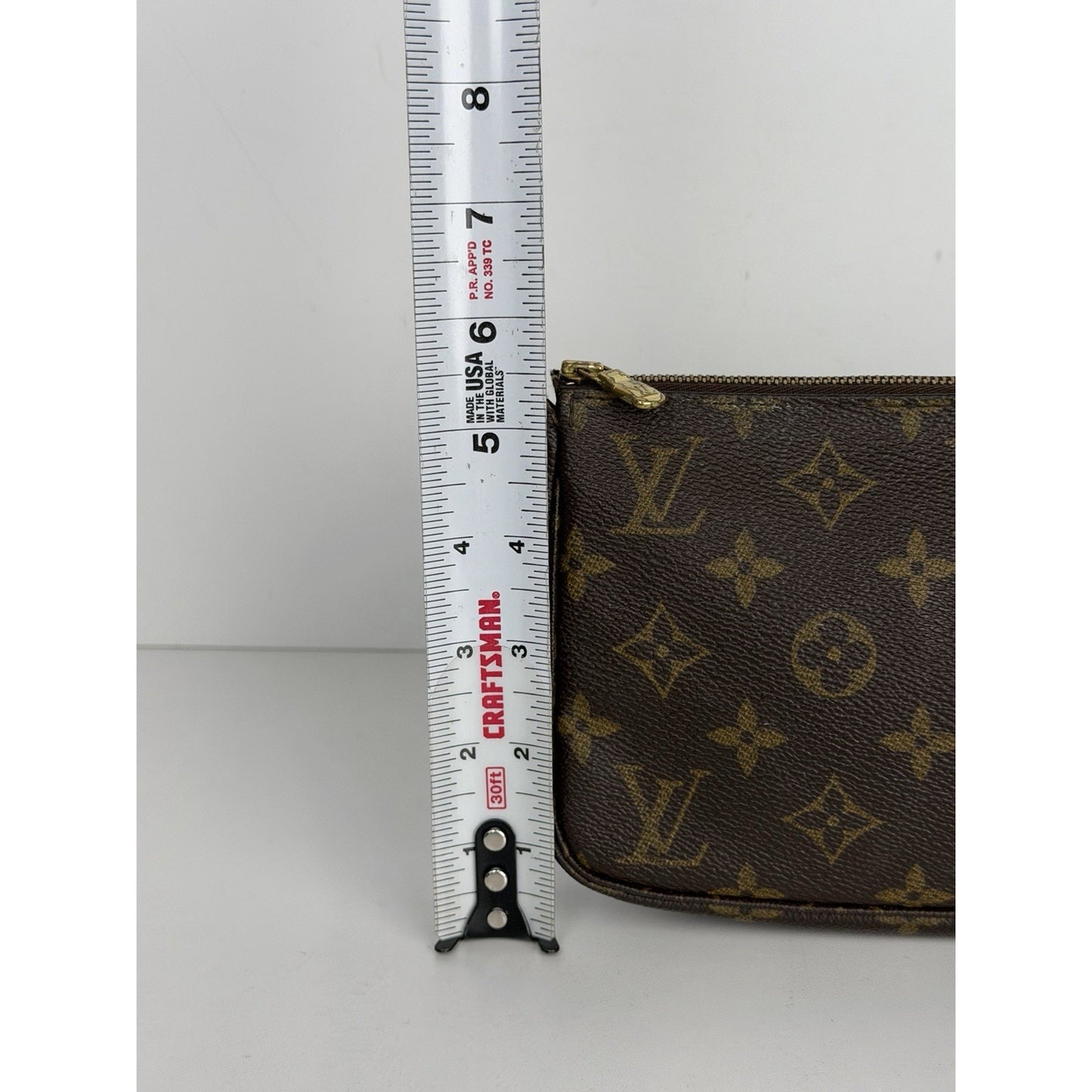 Louis Vuitton Pochette Accessoires Pouch Brown Monogram Coated Canvas 2001 S07