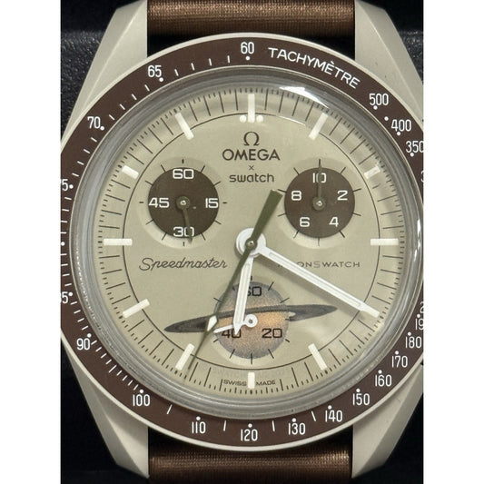 OMEGA X SWATCH Moonswatch Speedmaster Mission on Saturn 42mm SO33T100