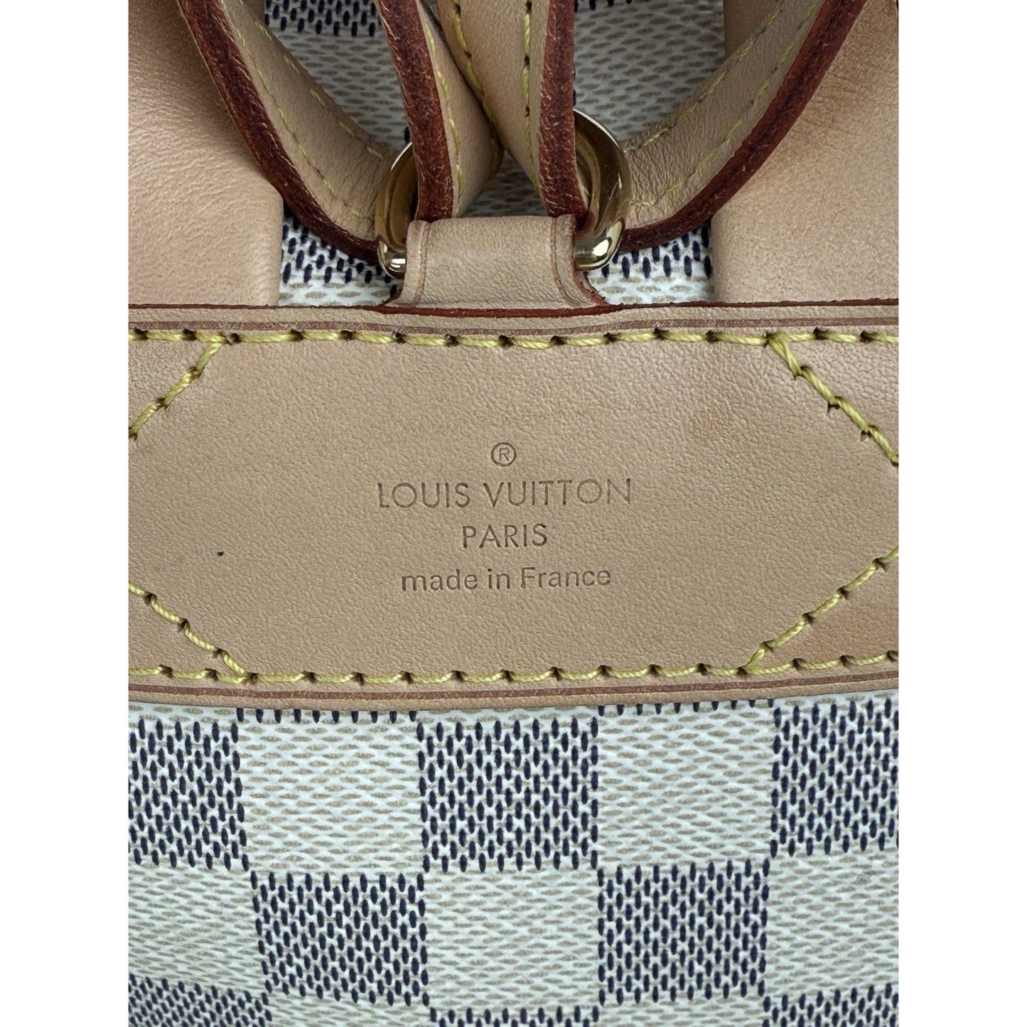 LOUIS VUITTON Damier Azur Sperone BB Backpack Ivory Canvas