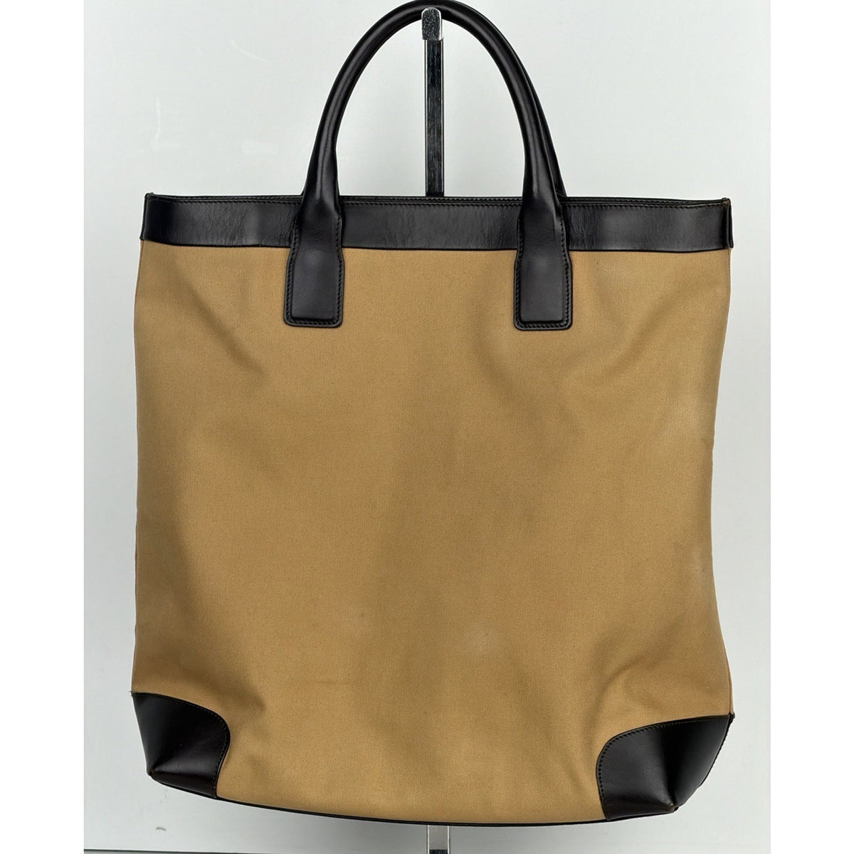 Gucci Web Canvas Vertical Tote Bag in Beige Vintage S-06