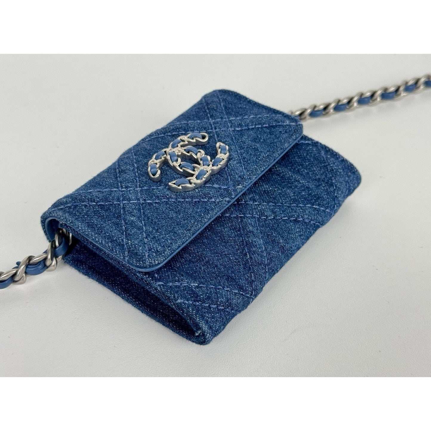 Chanel Denim 19 Wallet on Chain Crossbody Bag (2021)