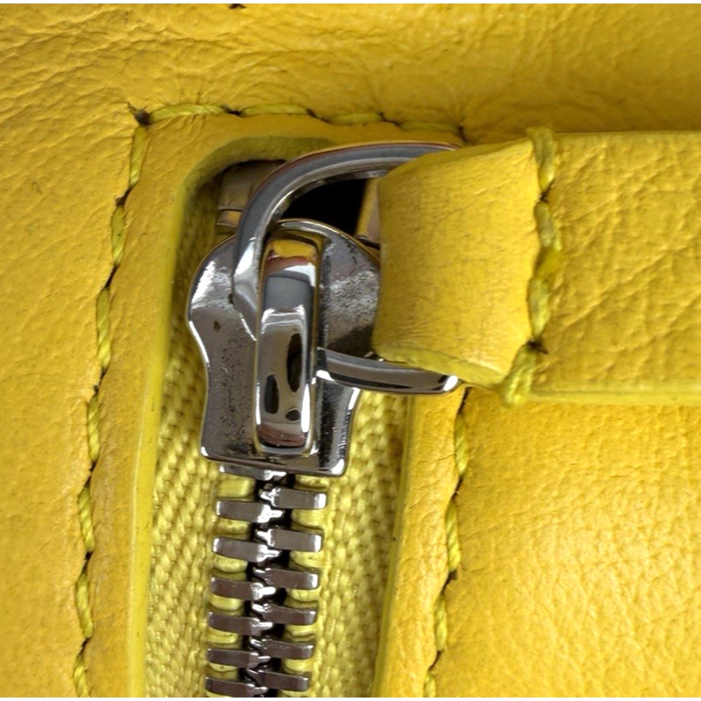 Balenciaga Everyday Camera Bag XS in Yellow Textured Calfskin Leather S15