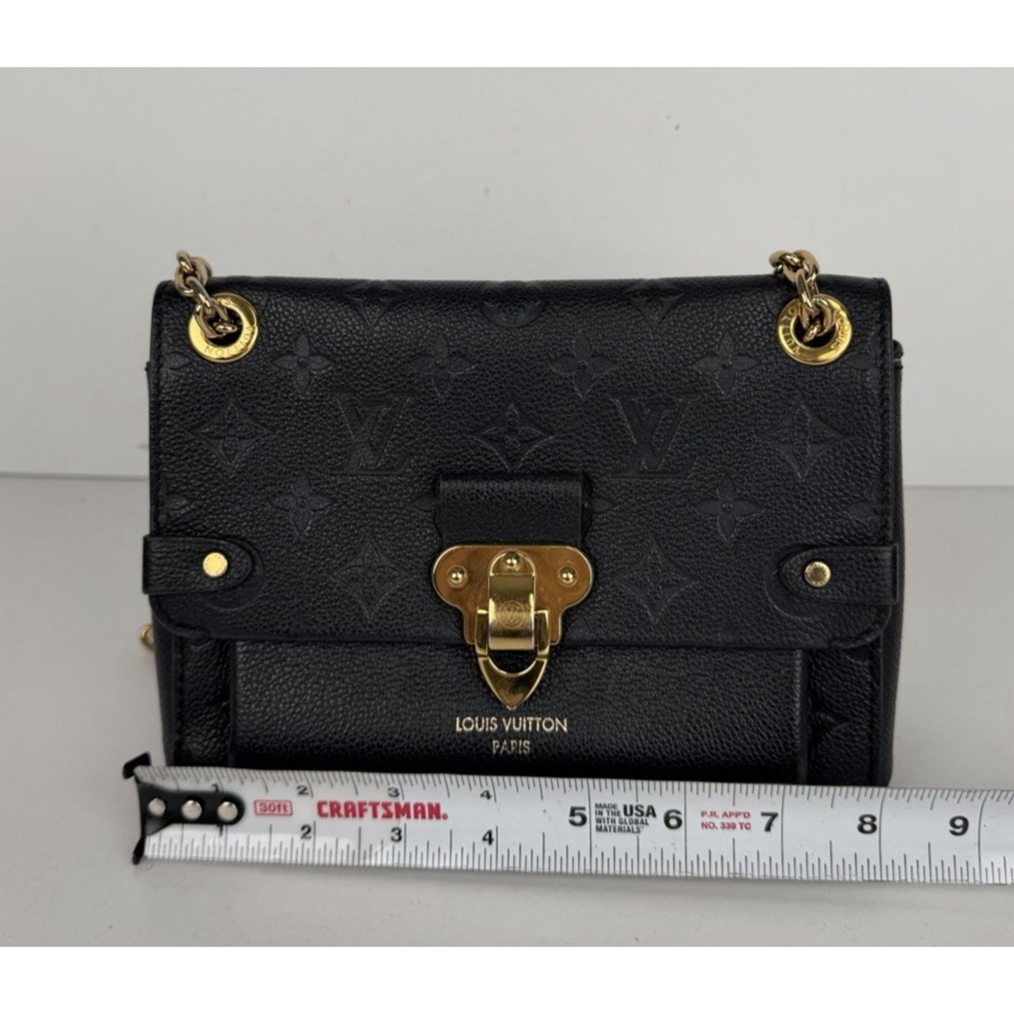 Louis Vuitton Vavin BB Shoulder Bag Black Embossed Monogram Empreinte 2020 B9