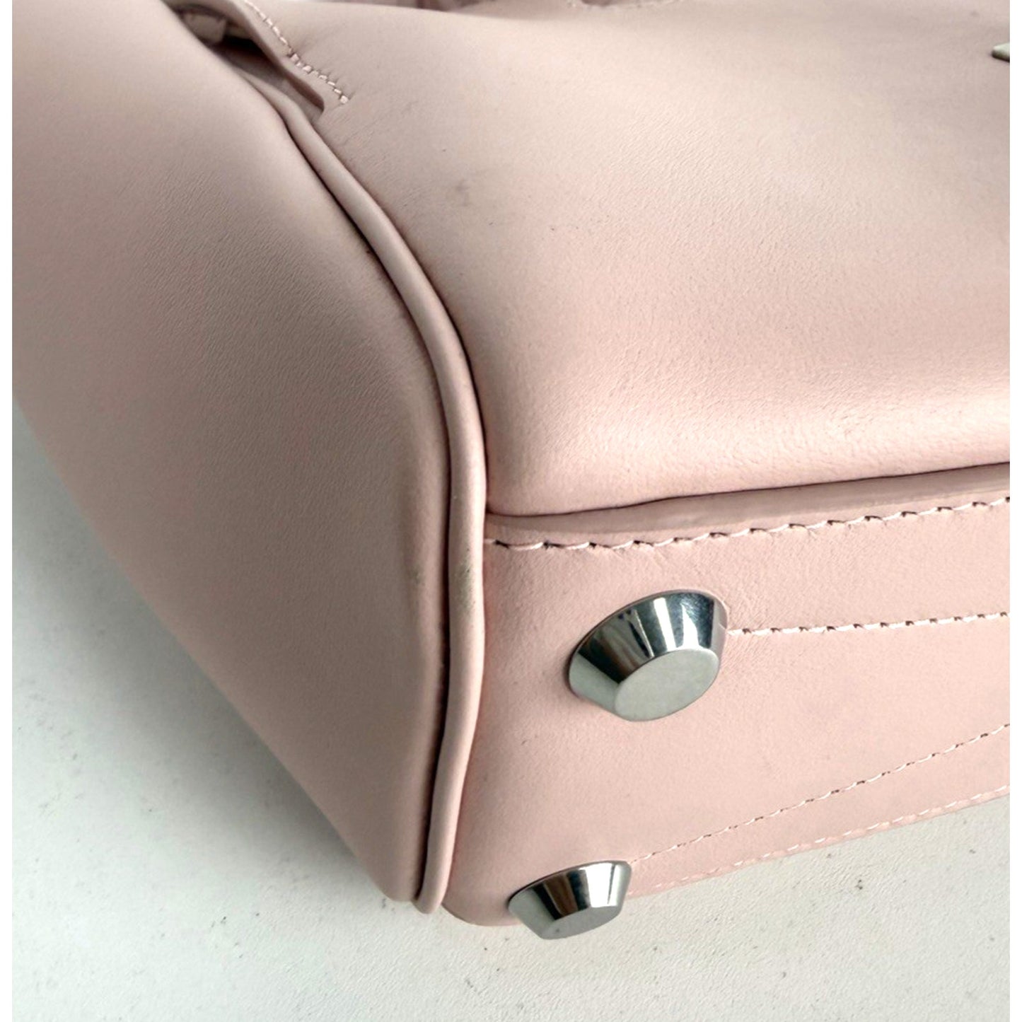 Balenciaga Bel Air Mini Bag in Pink Calfskin Leather Silver-Tone HW E6
