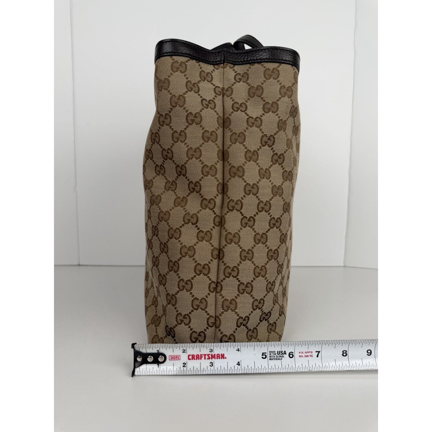 Gucci Joy Tote Bag Large in Brown GG Supreme Monogram Canvas S
