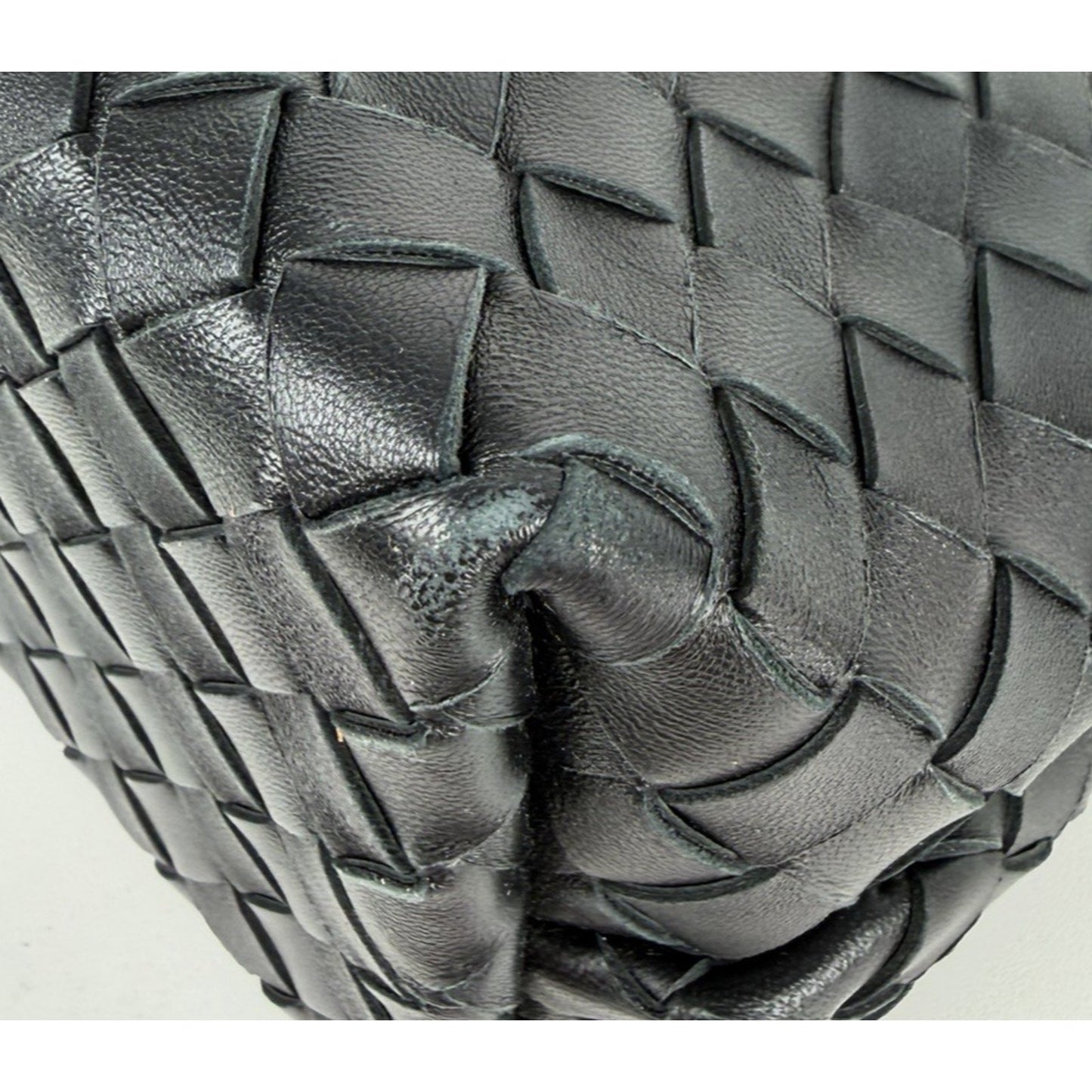 Bottega Veneta Andiamo Tote Small Bag in Black Intrecciato Leather D-4