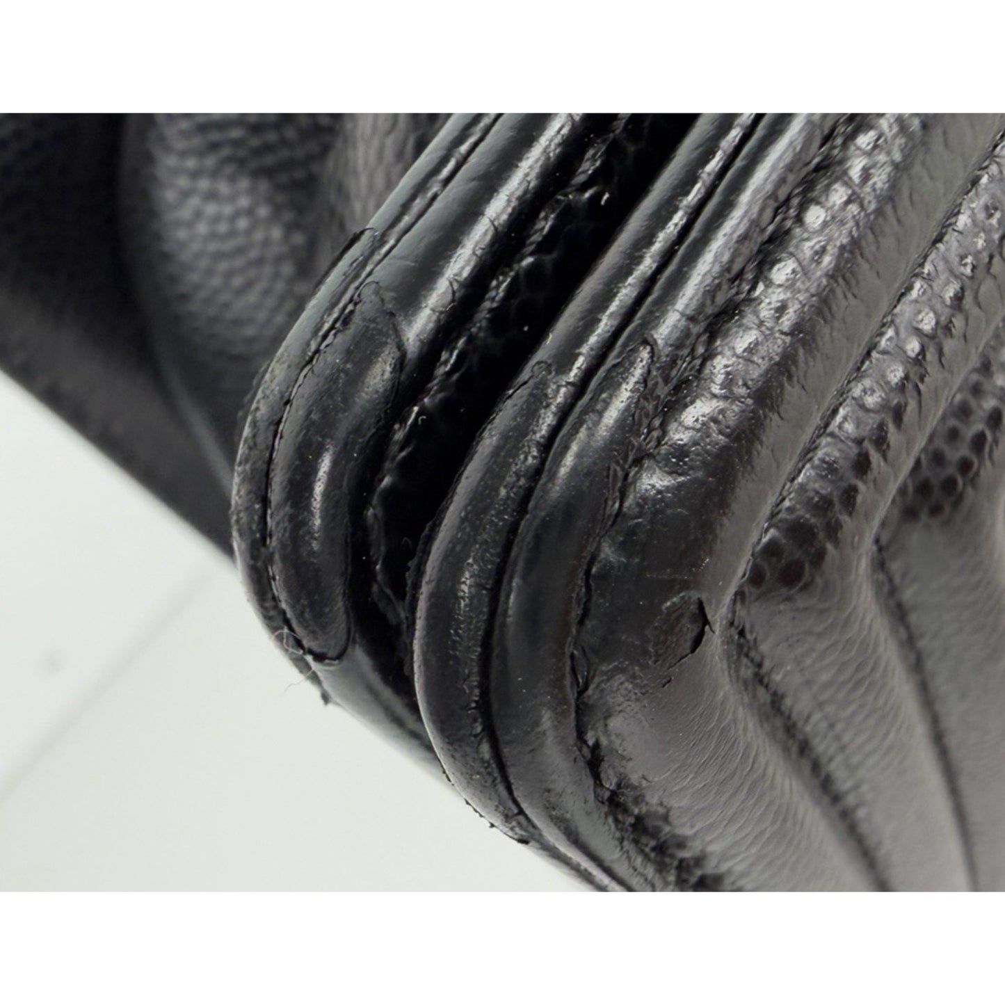 CHANEL Boy Flap Shoulder Bag Black Caviar Quilted Leather Medium 2019 C6