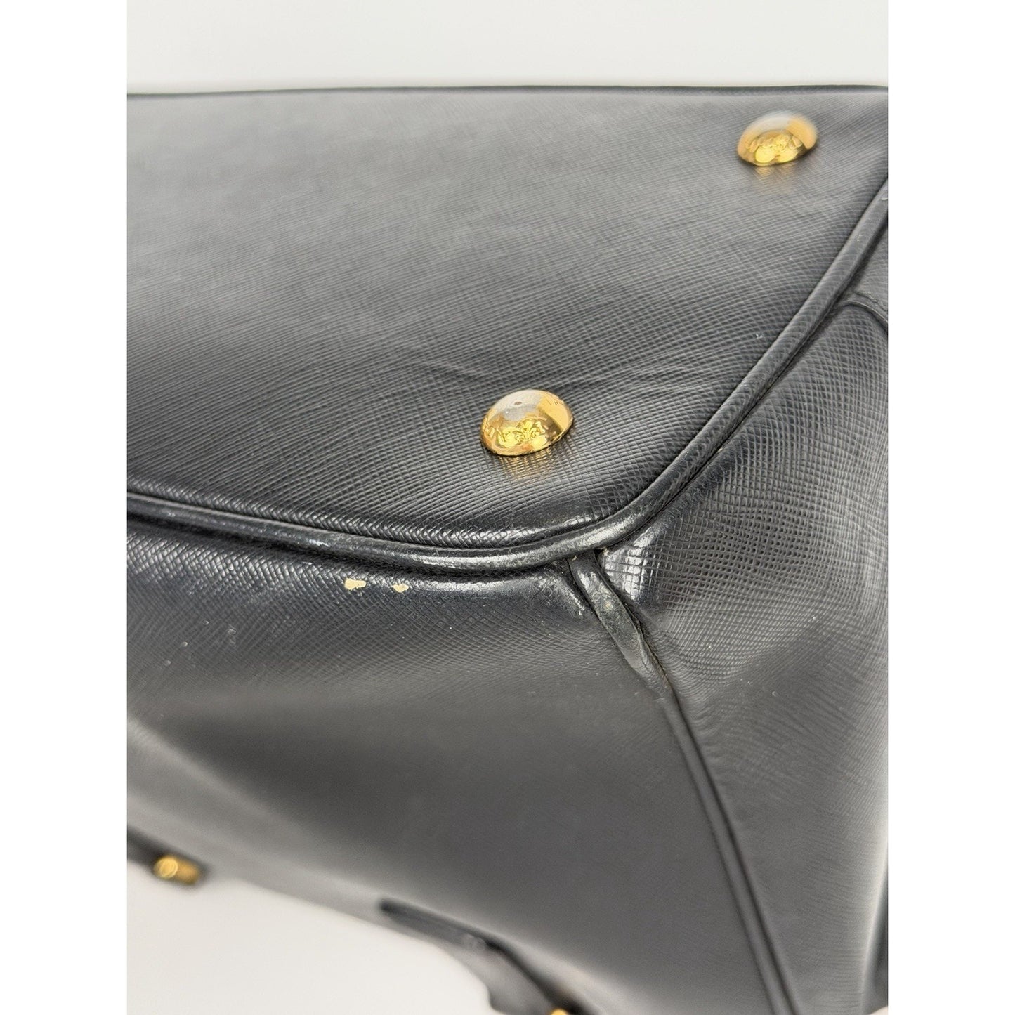 Prada Galleria Double Zip Tote Medium in Black Saffiano Leather S17