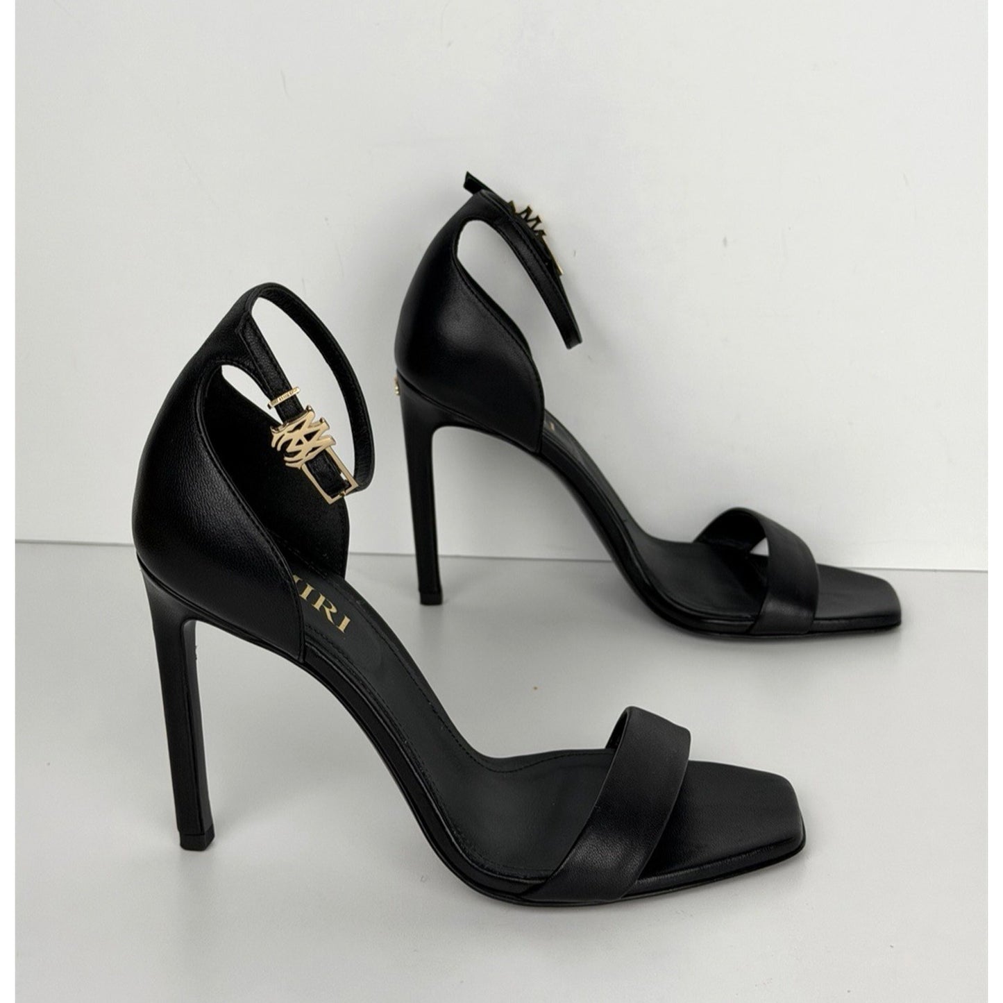 AMIRI Women's MA High Heel Sandals in Black Leather 36EU (5.5 US)