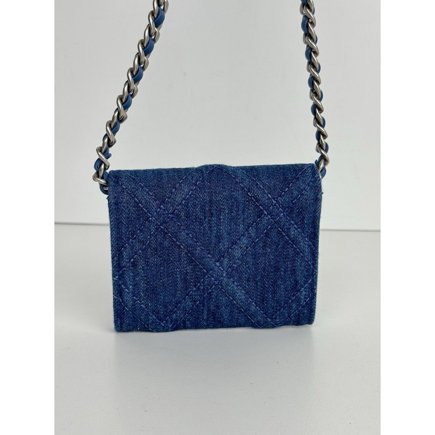 Chanel Denim 19 Wallet on Chain Crossbody Bag (2021)