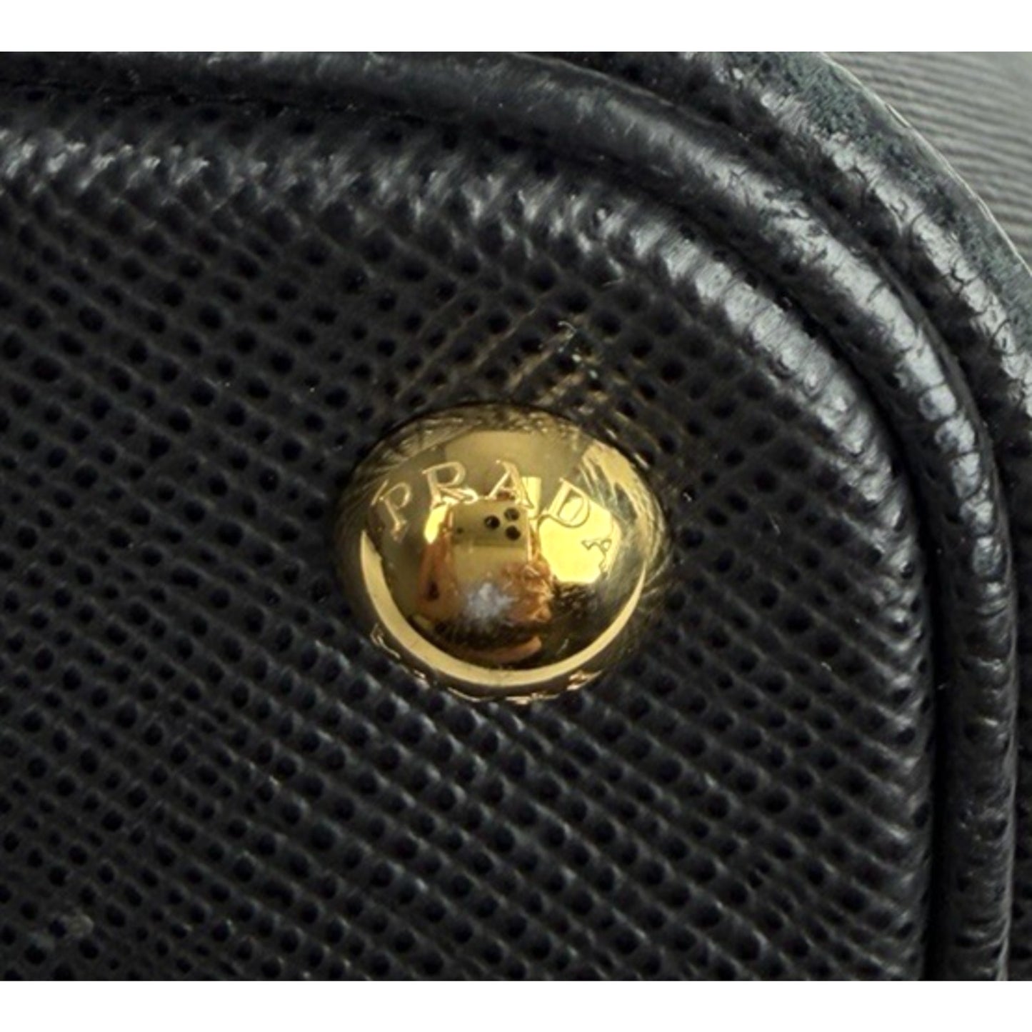 Prada Double Handle Signature Saffiano Leather Bag Large Tote in Black S07
