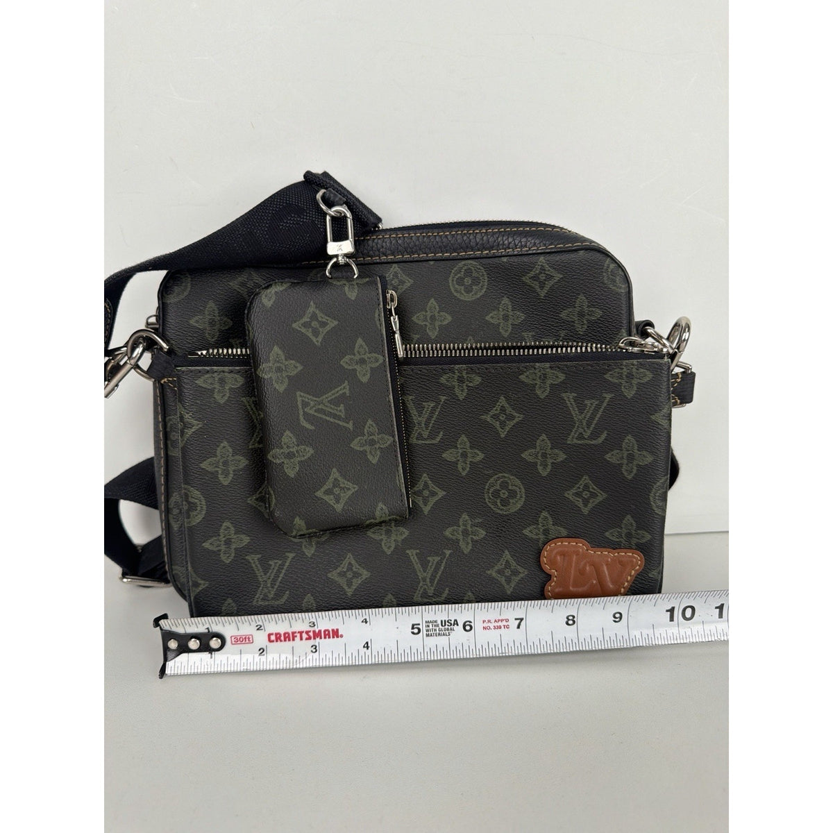 Louis Vuitton Trio Messenger Shoulder Bag Green Coated Canvas NFC C4