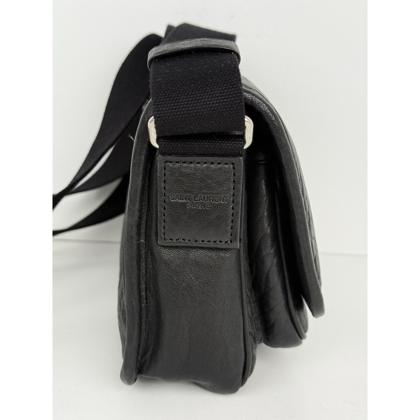 Saint Laurent Niki Messenger Bag Black with Silver Hardware B-2